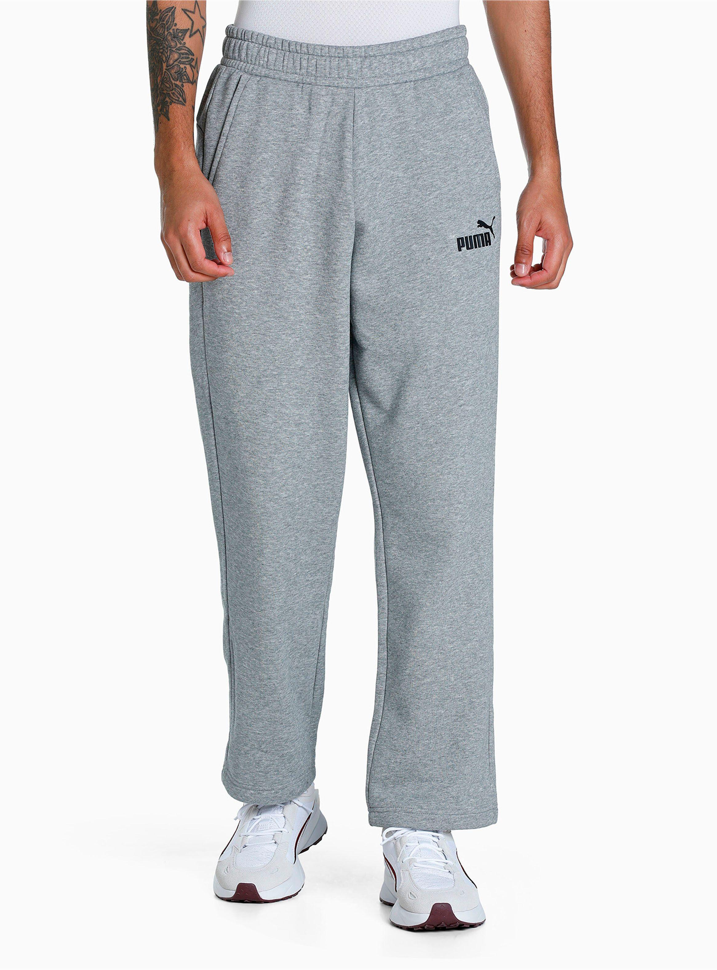 Pantalón Puma Ess Logo Pants FL op Gris Hombre-0