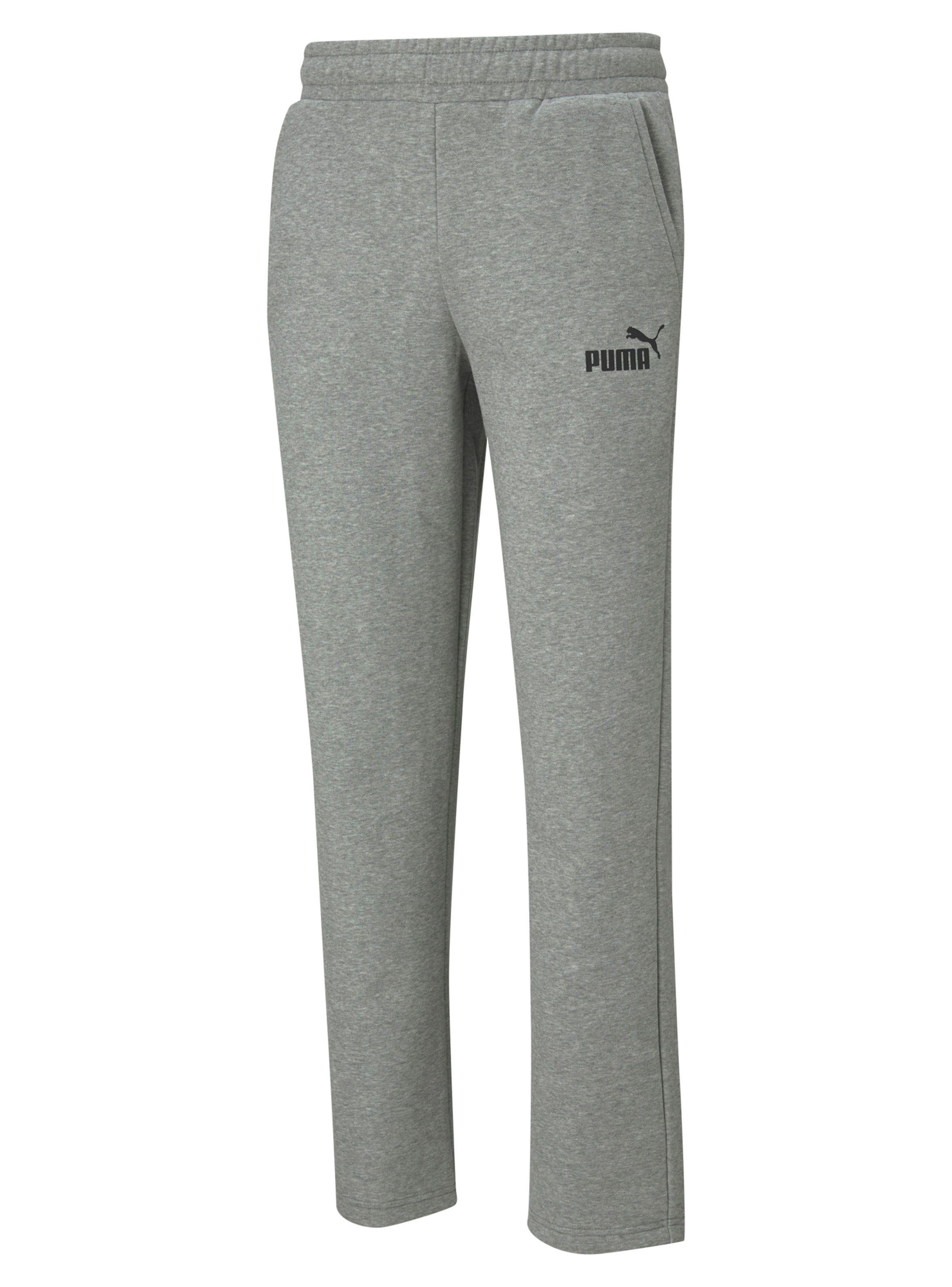 Pantalón Puma Ess Logo Pants FL op Gris Hombre-3