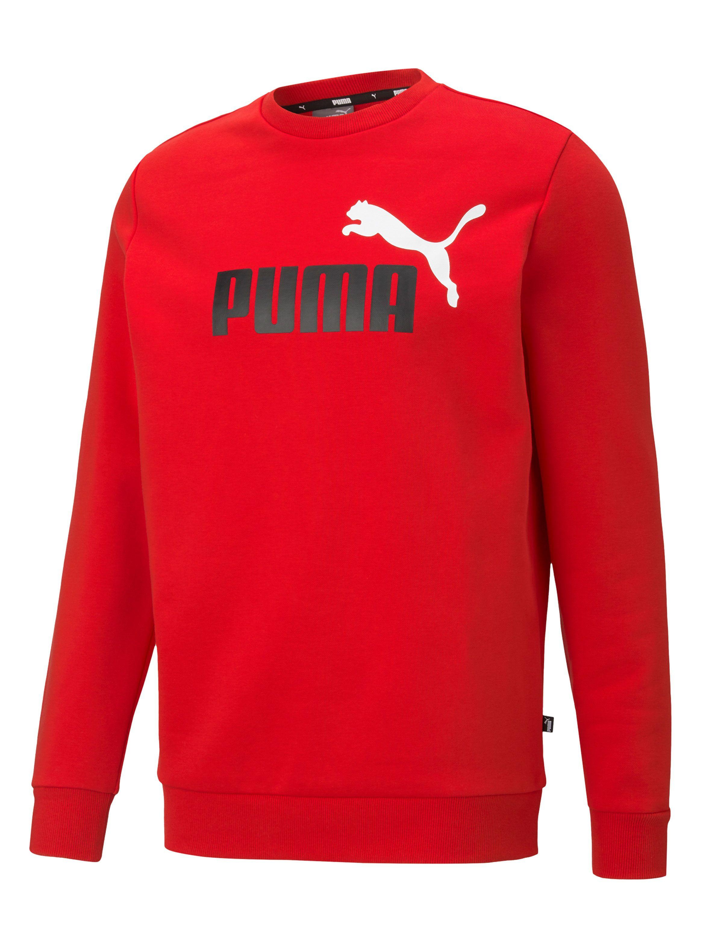 Polerón Puma Ess+ 2 Col Big Logo Crew Fl Rojo Hombre-0