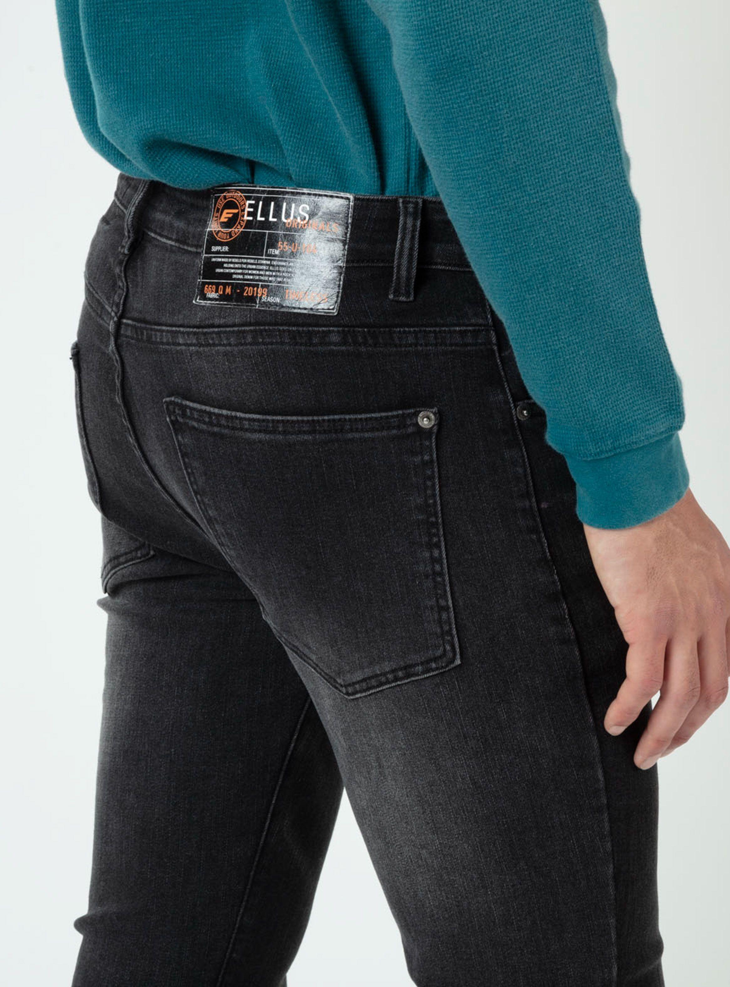 Jeans Skinny Fit Tiro Medio Dark-3