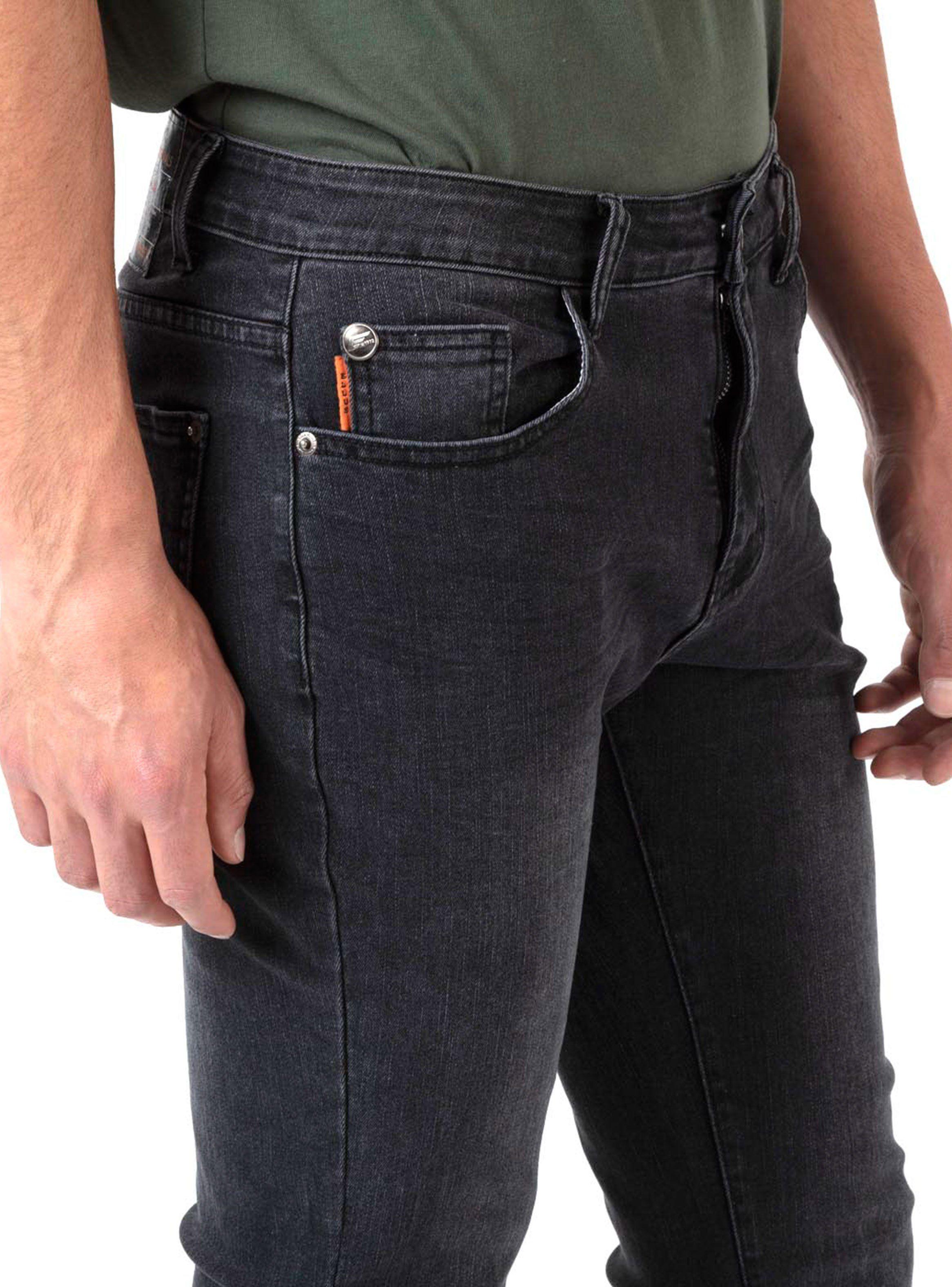 Jeans Slim Tiro Medio Black Five Pockets Basic-2