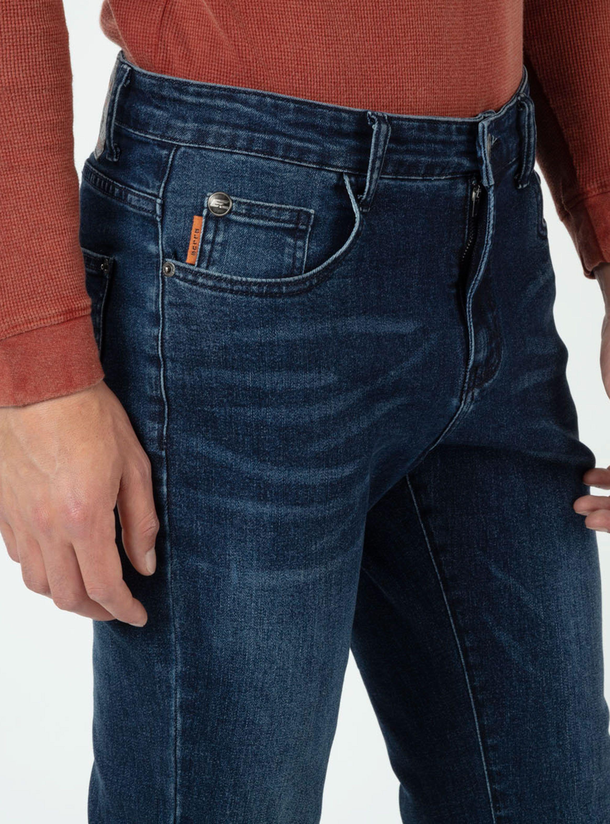 Jeans Slim Fit Tiro Medio Dark Vip-2