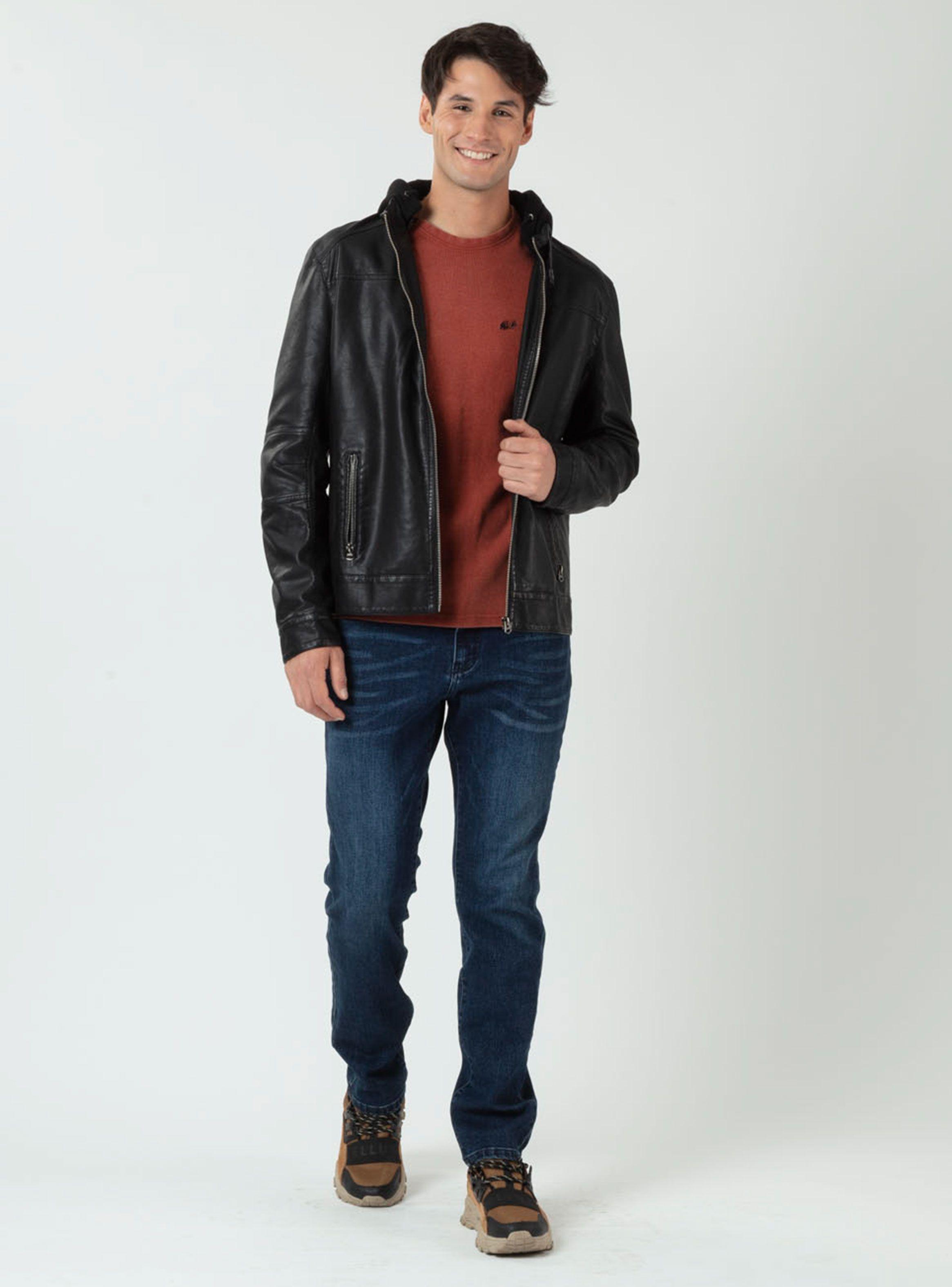 Jeans Slim Fit Tiro Medio Dark Vip-4