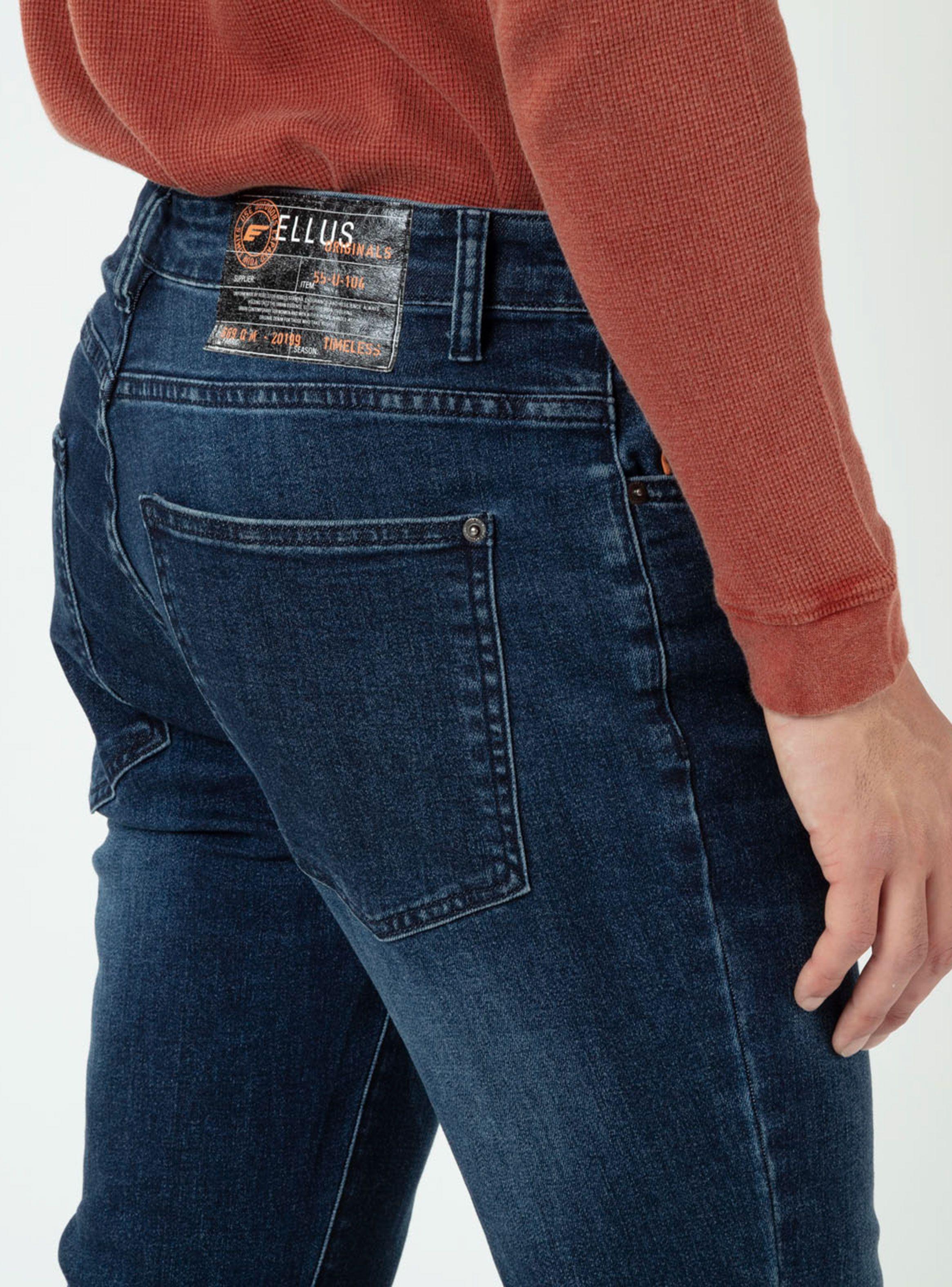 Jeans Slim Fit Tiro Medio Dark Vip-3