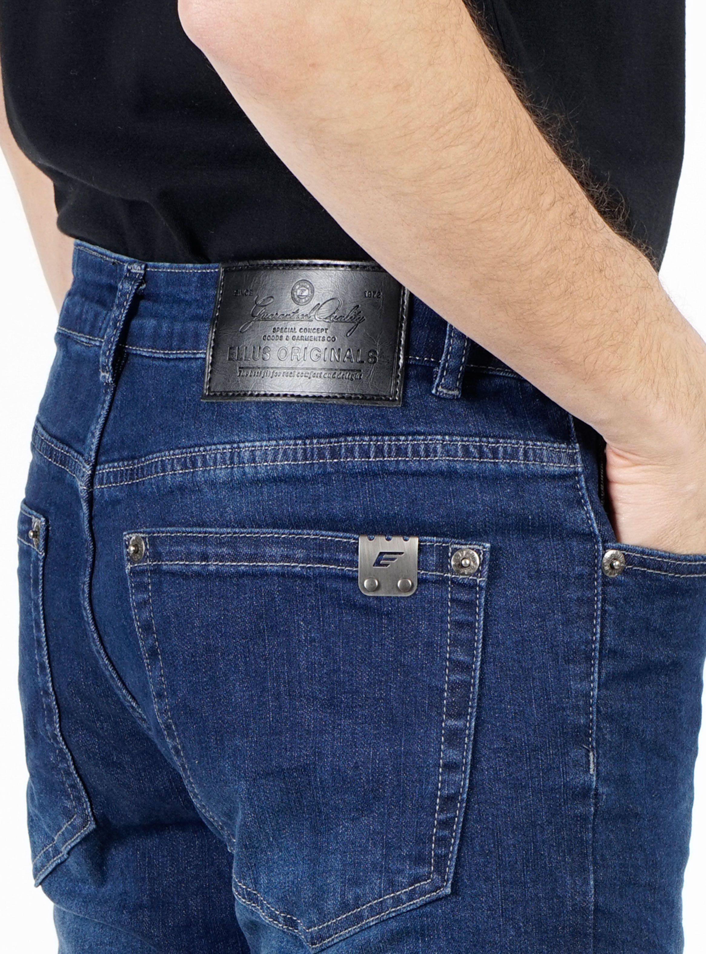 Jeans Straight Basic Mid Blue Cinco Bolsillo-2