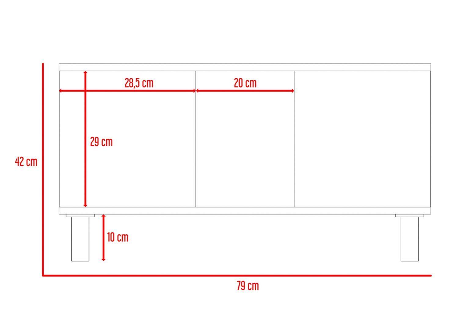 Mesa TuHome de Centro Bellagio 79x53x49 cm TuHome-3