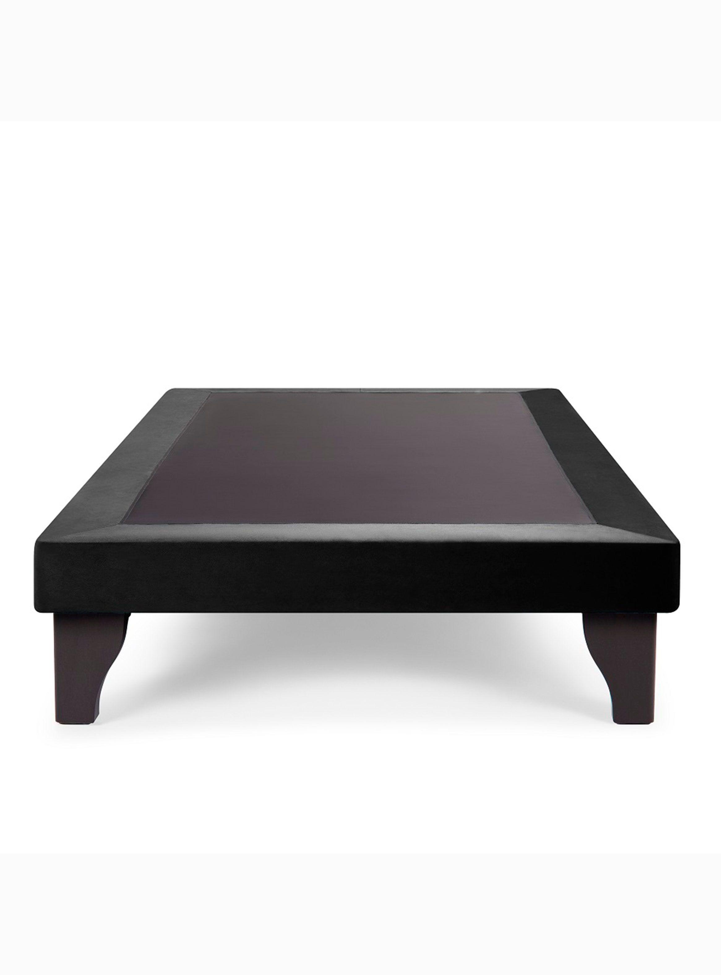 Base Cama Europea Felpa Negro 1 Plaza-0