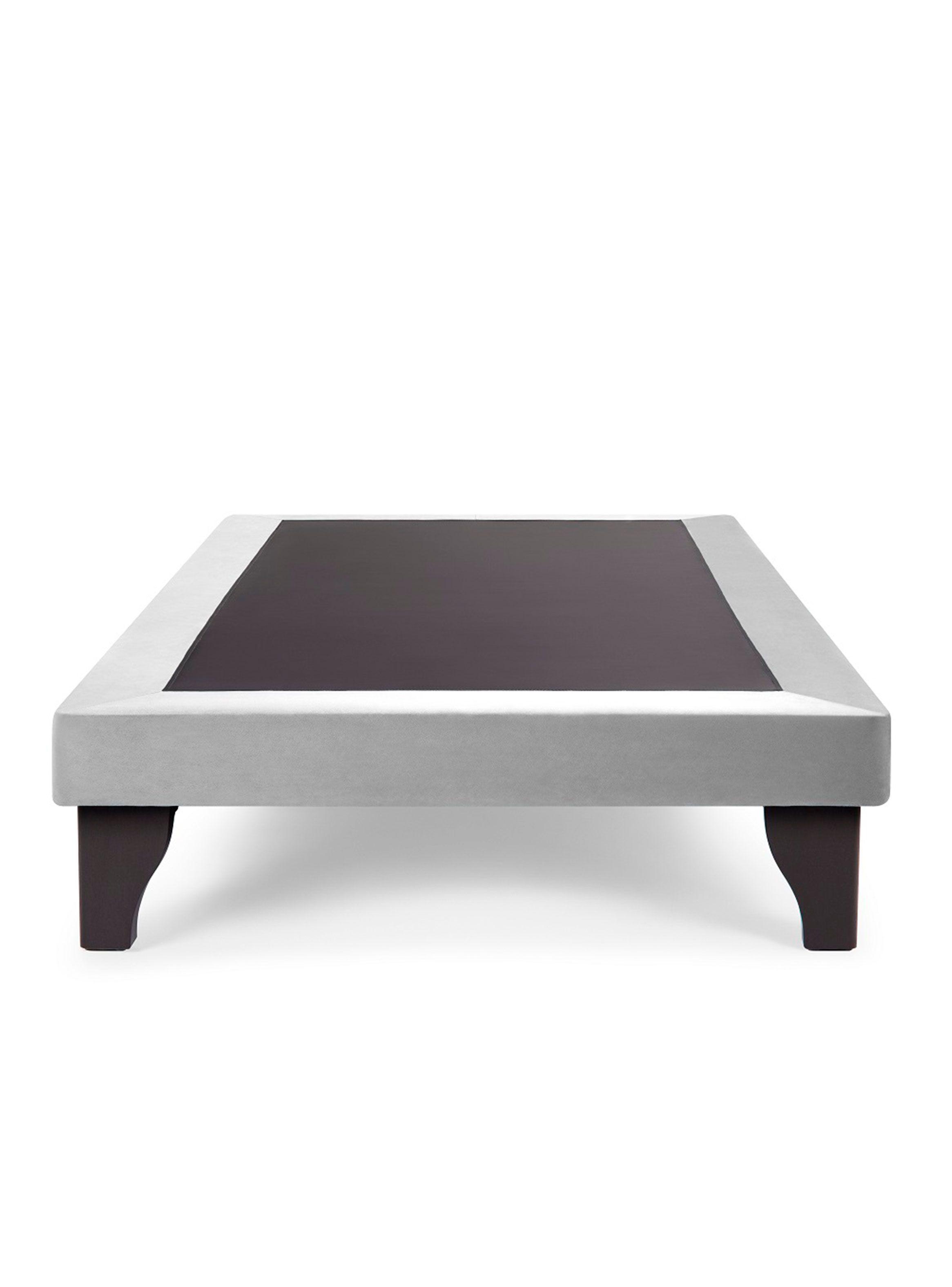 Base Cama Europea Felpa Gris 1.5 Plazas-0