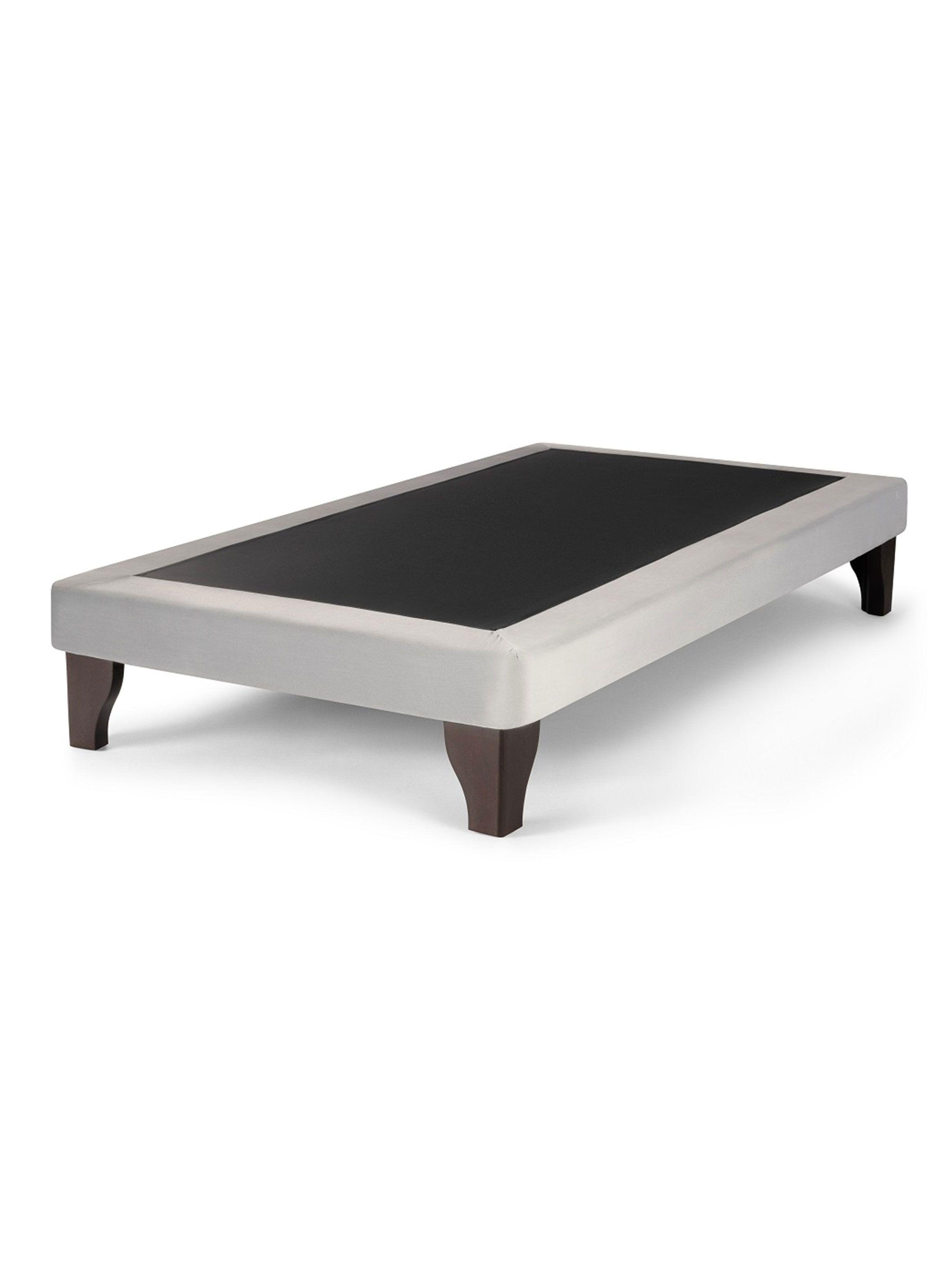 Base Cama Europea Felpa Gris 1.5 Plazas-2