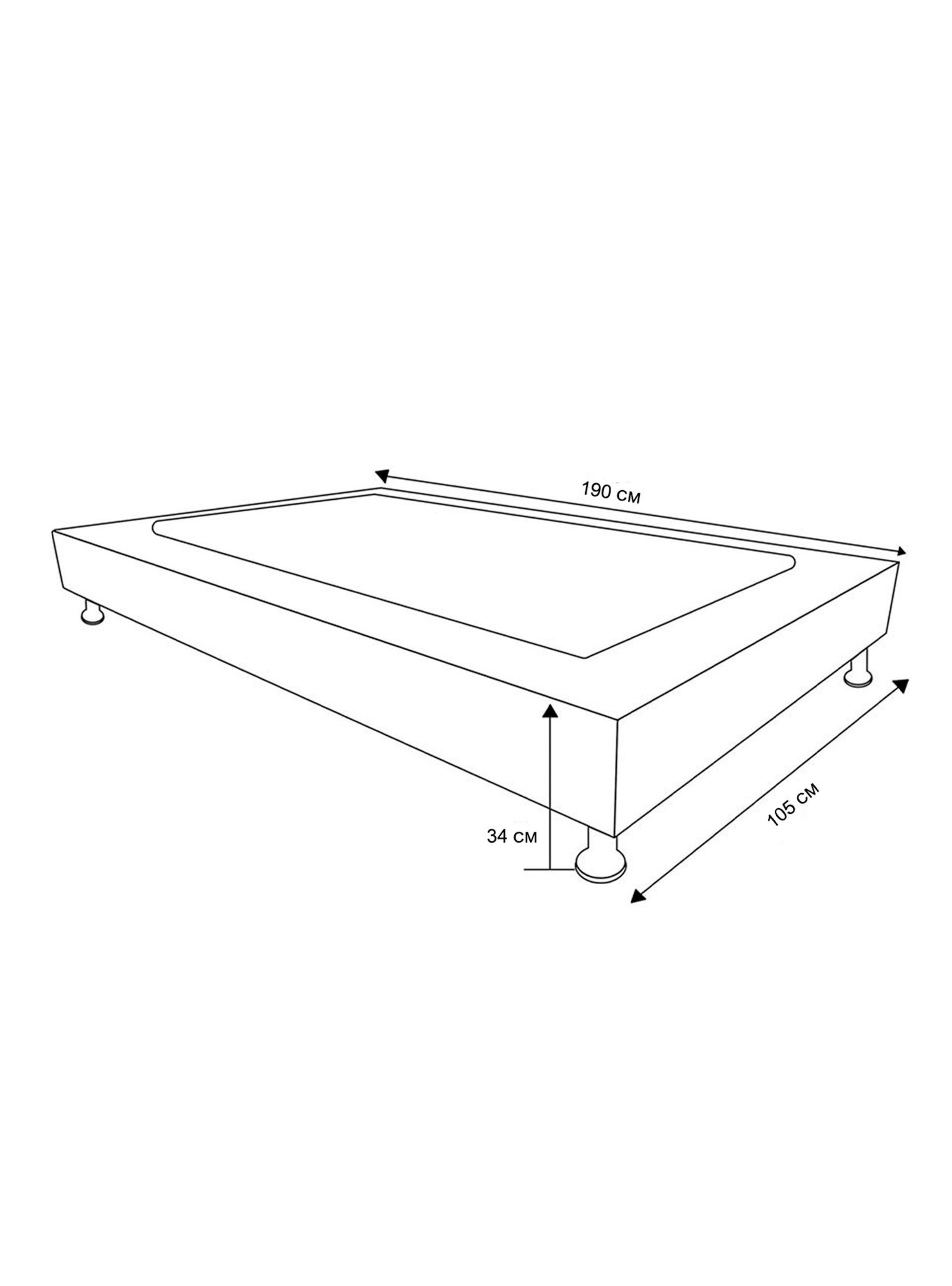 Base Cama Europea Felpa Azul Marino 1.5 Plazas-1