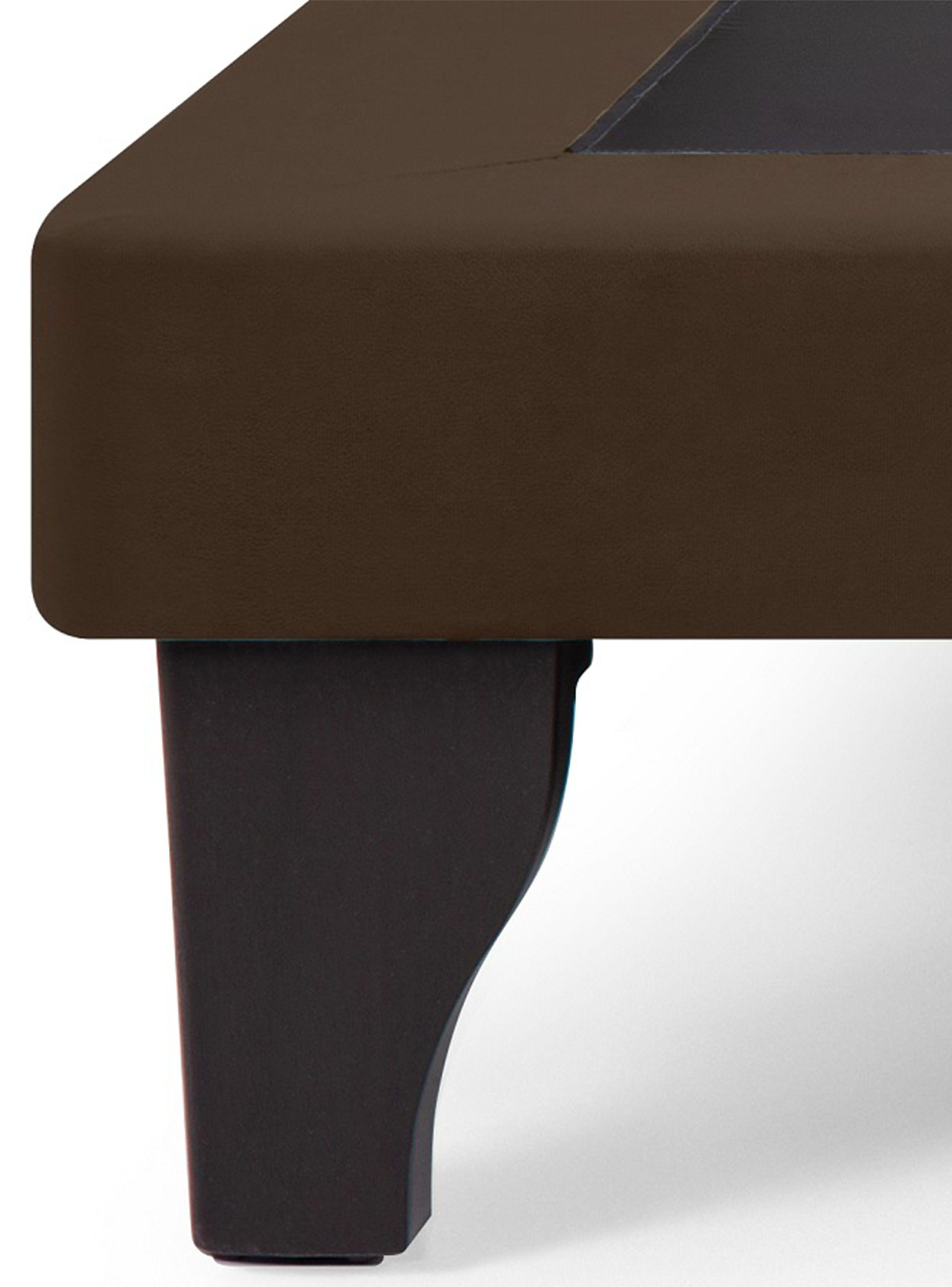 Base Cama Europea Felpa Chocolate 1.5 Plazas-3
