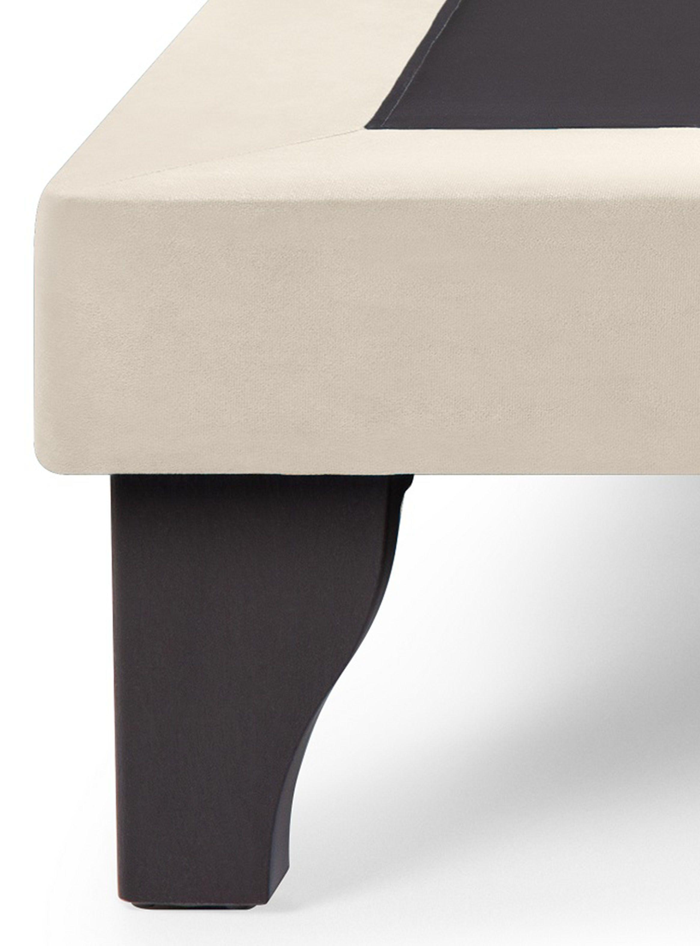 Base Cama Europea Felpa Beige 1.5 Plazas-3