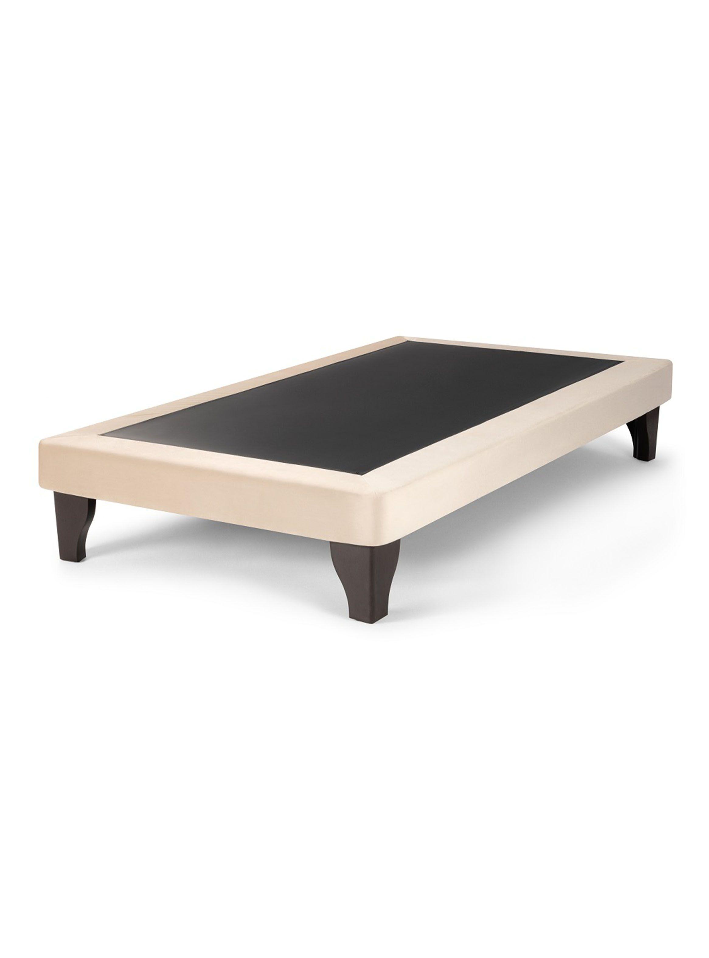 Base Cama Europea Felpa Beige 1.5 Plazas-0