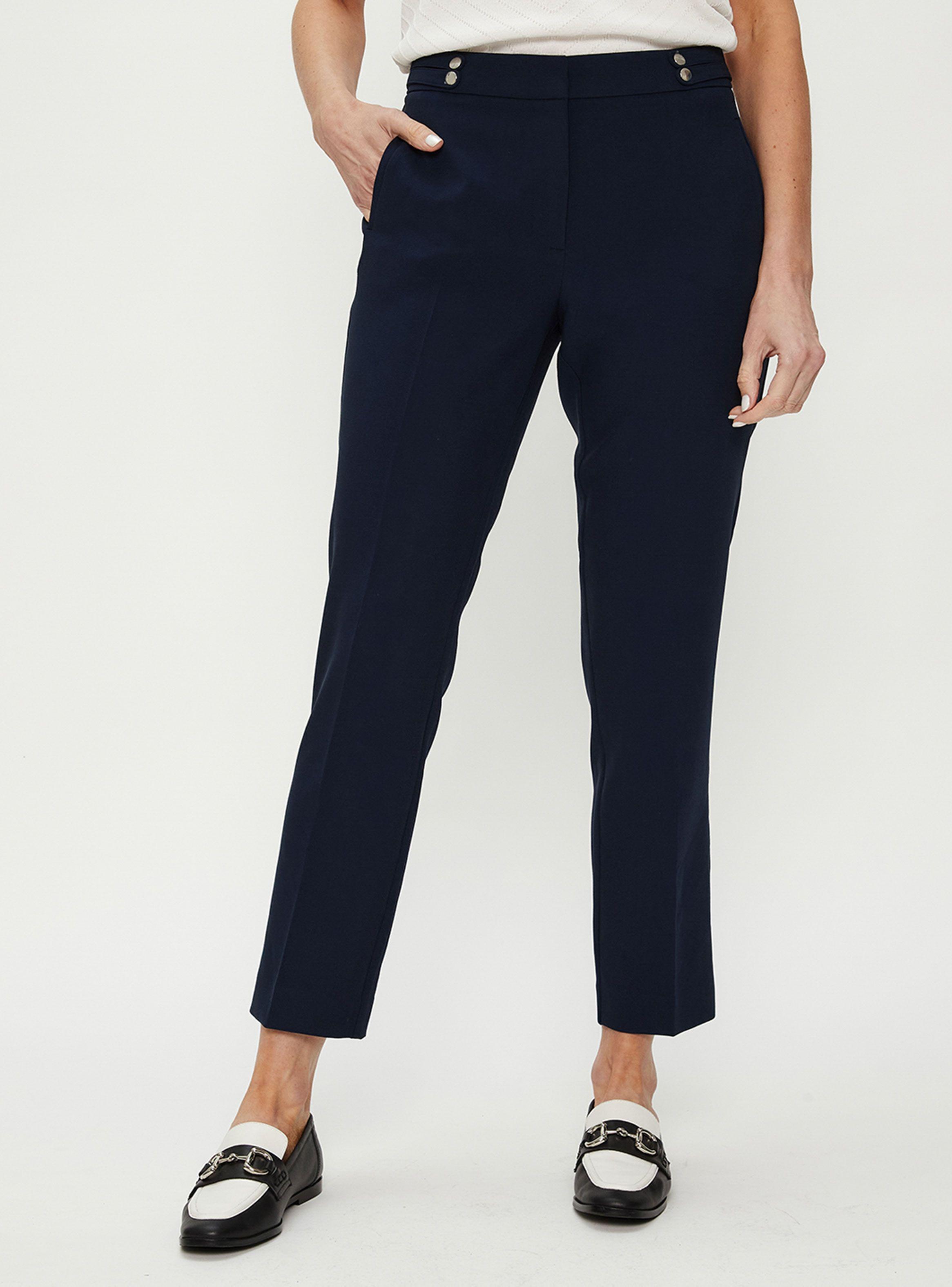 Pantalón Semi Pitillo con Broches Decorativos-0