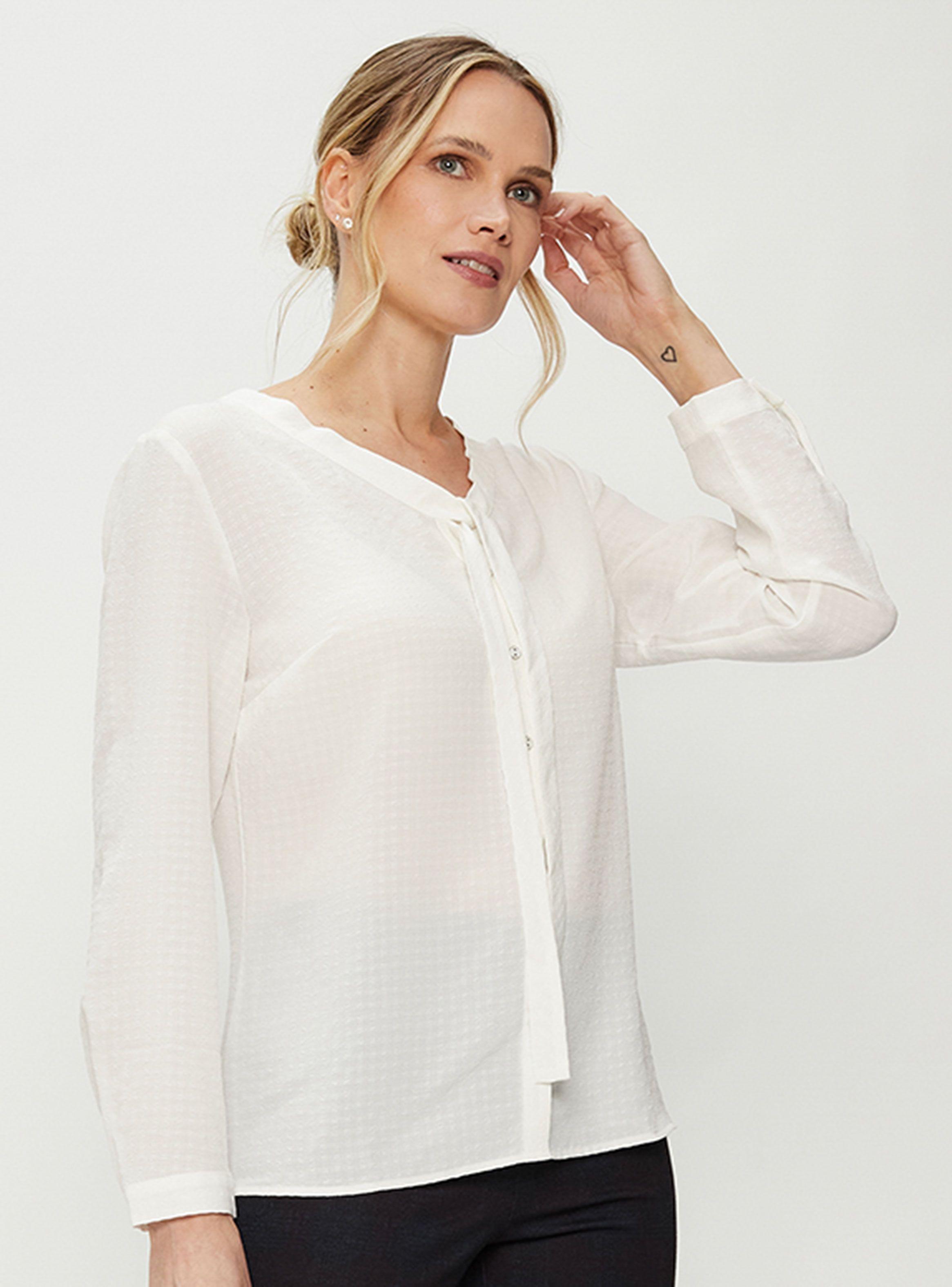 Blusa Con Lazo En Escote Nailon-2