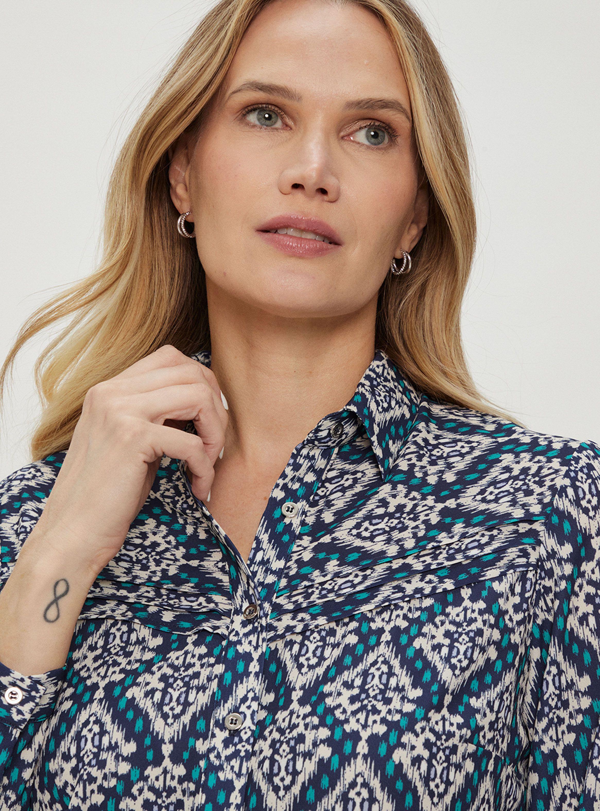 Blusa Camisera Estampada Nailon-2