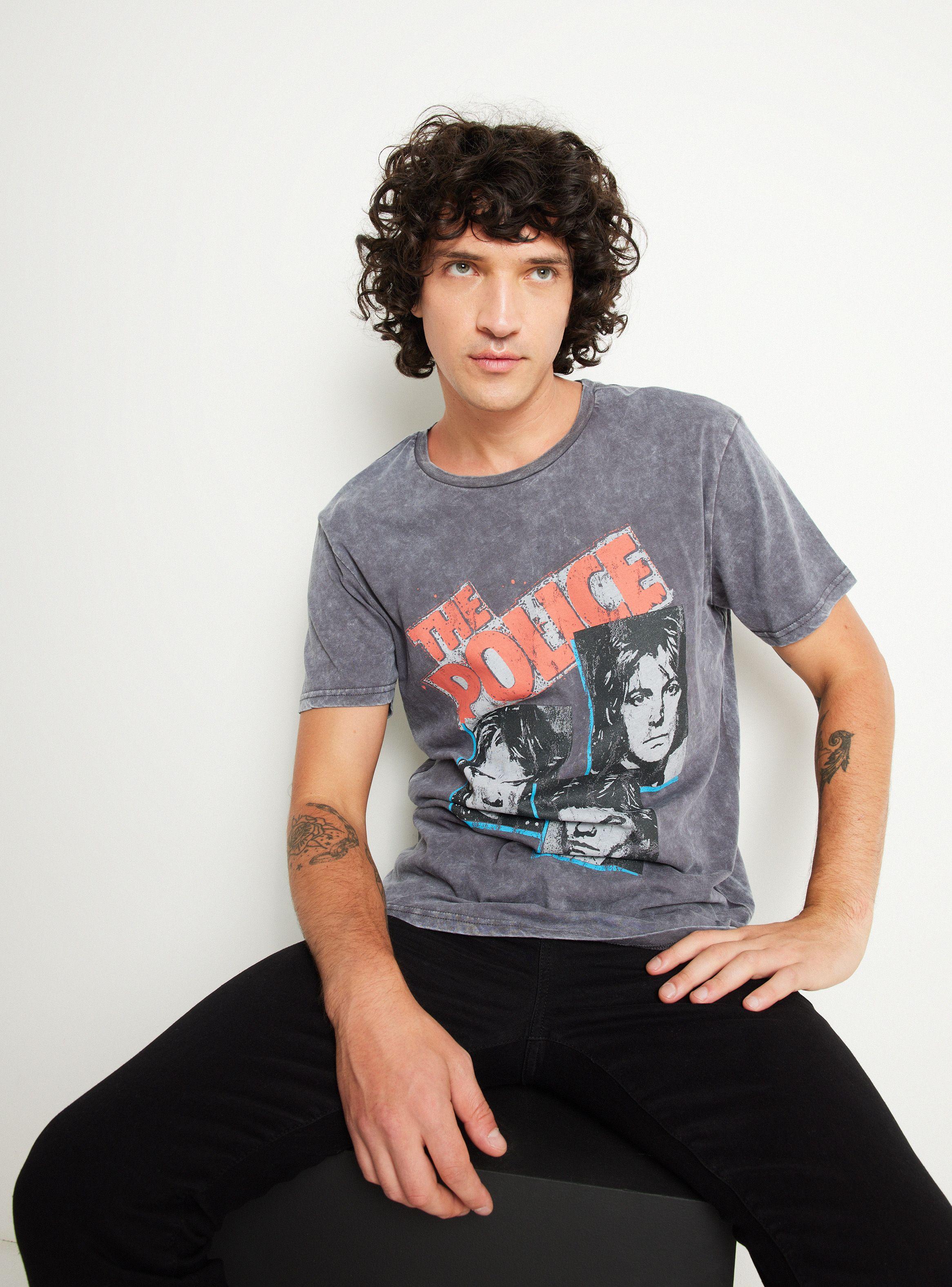 Polera Lavada Licencia The Police-0