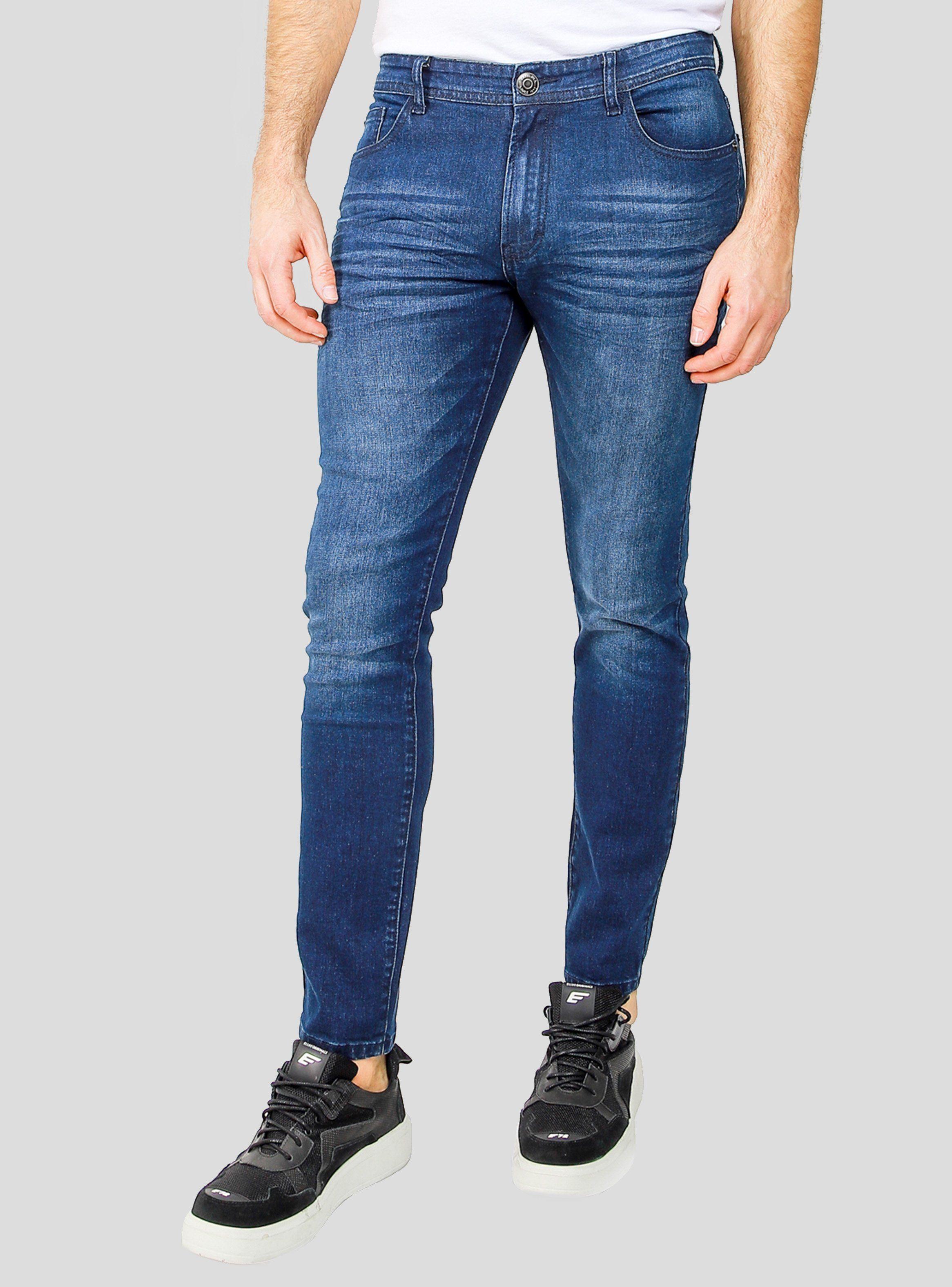 Jeans 1 Skinny Azul Oscuro Tiro Medio-0