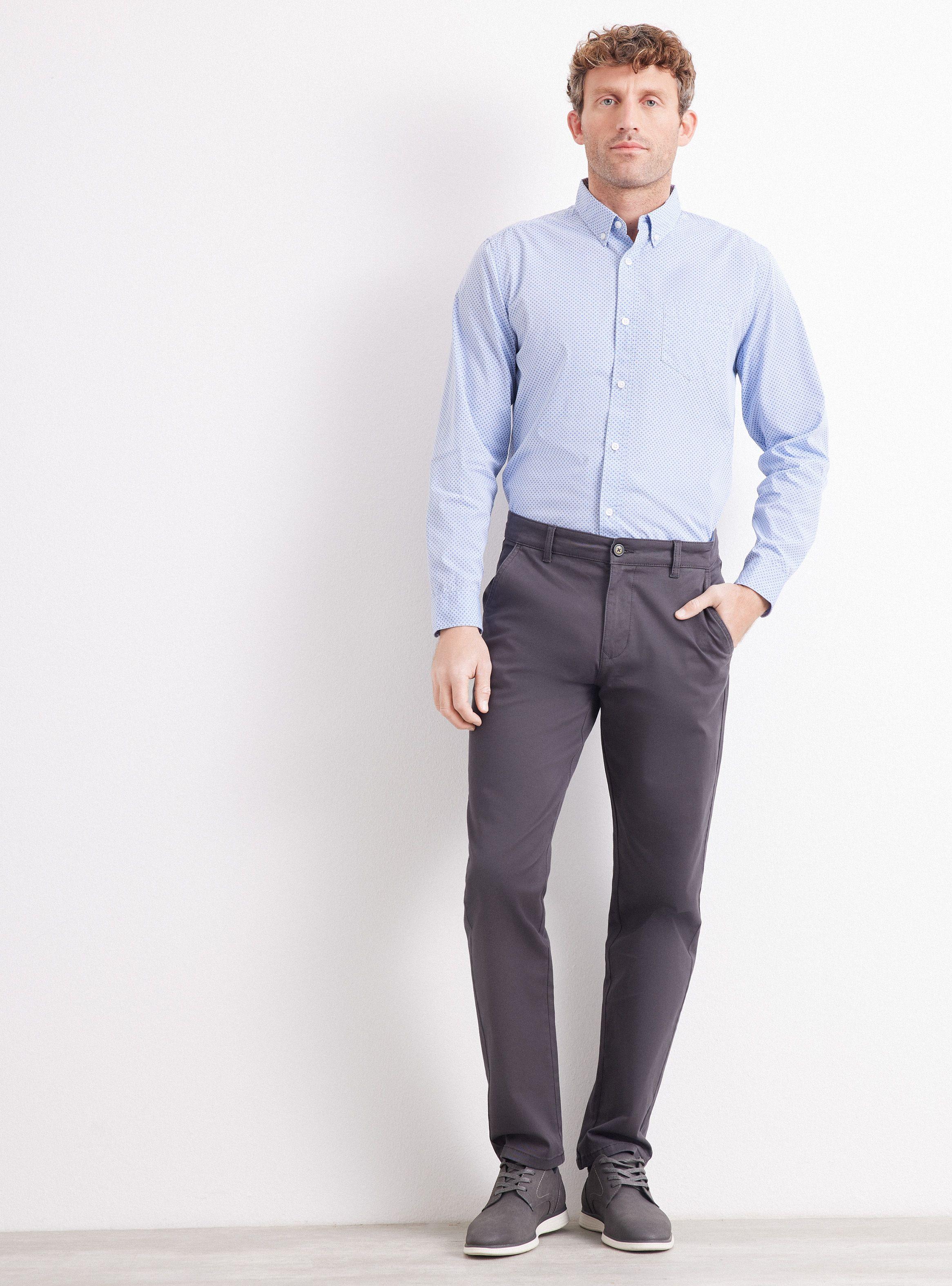 Camisa de Vestir Manga Larga Poplin Mini Print-4