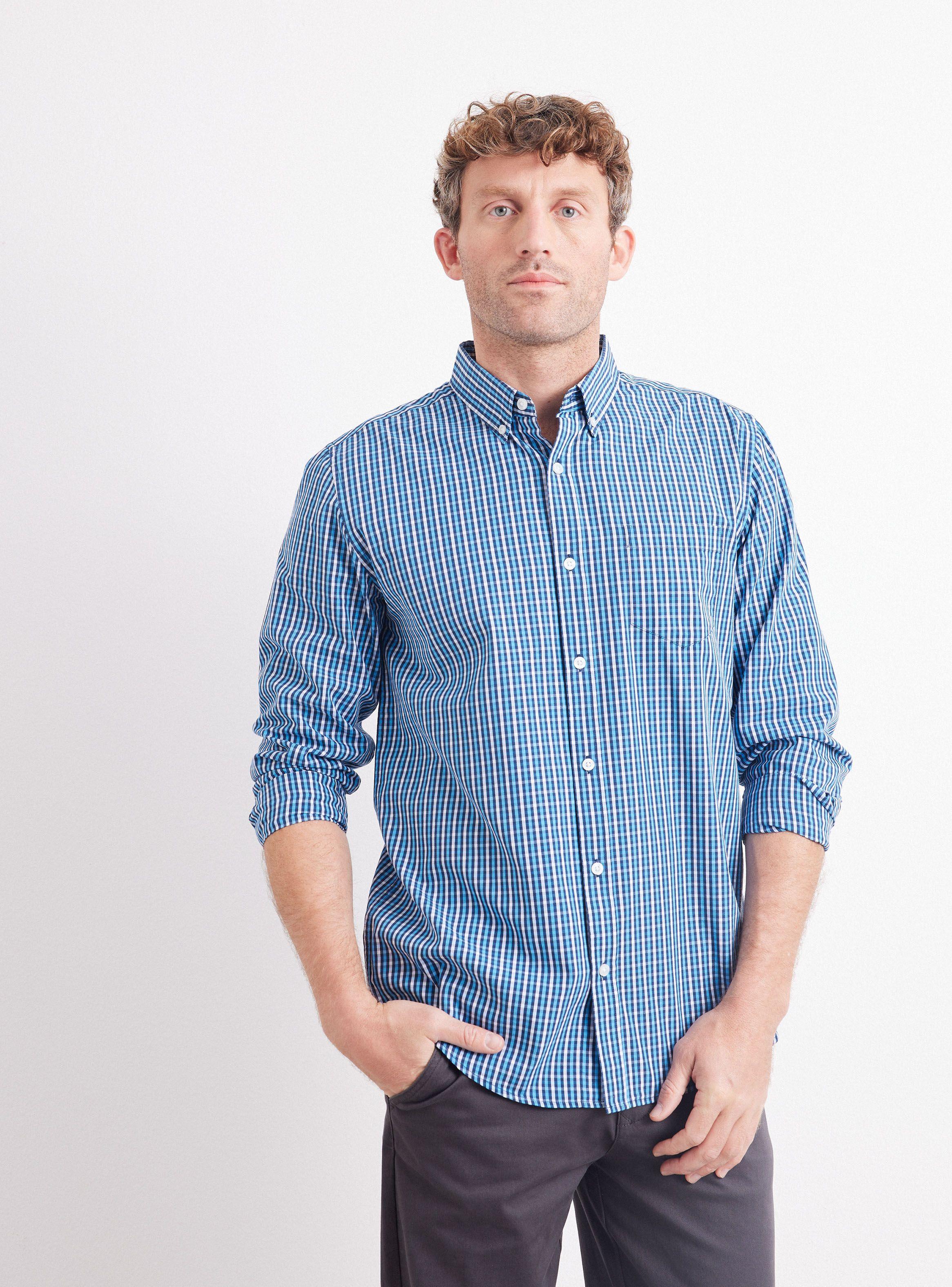Camisa de Vestir Poplin Cuadros-0