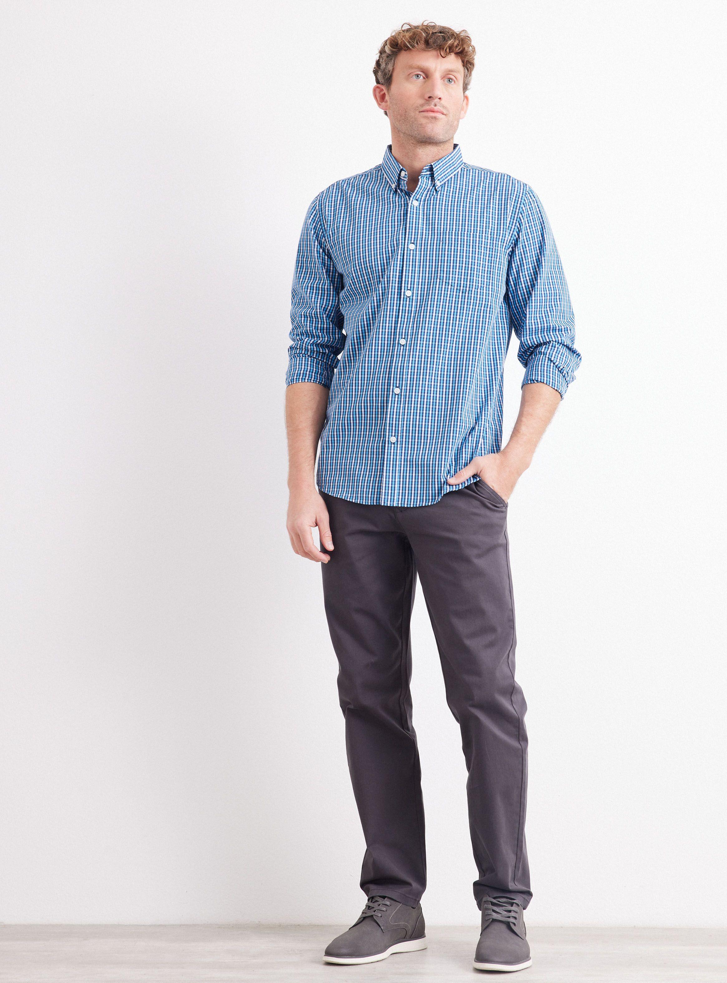 Camisa de Vestir Poplin Cuadros-4