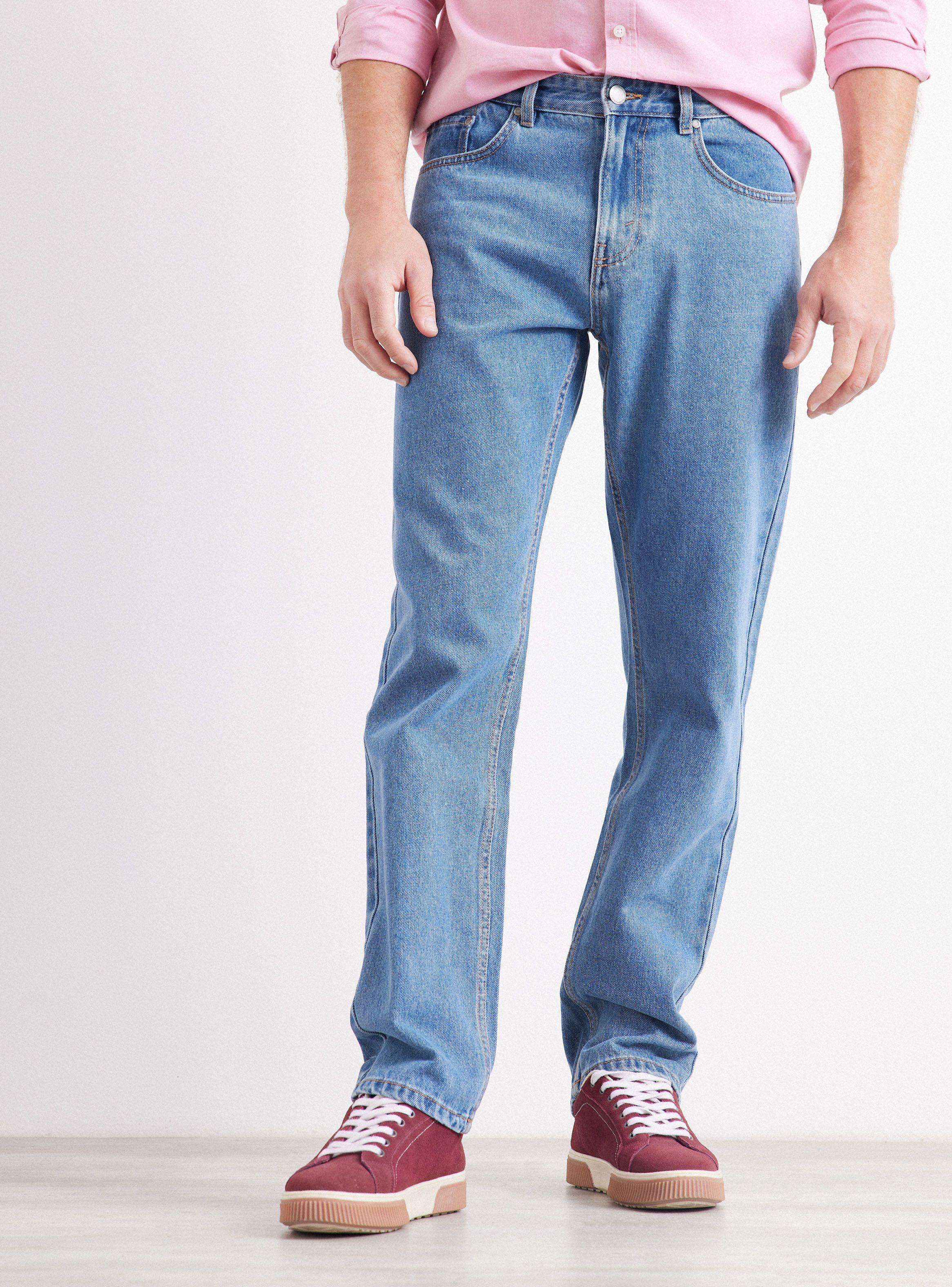 Jeans Corte Regular Algodón-0