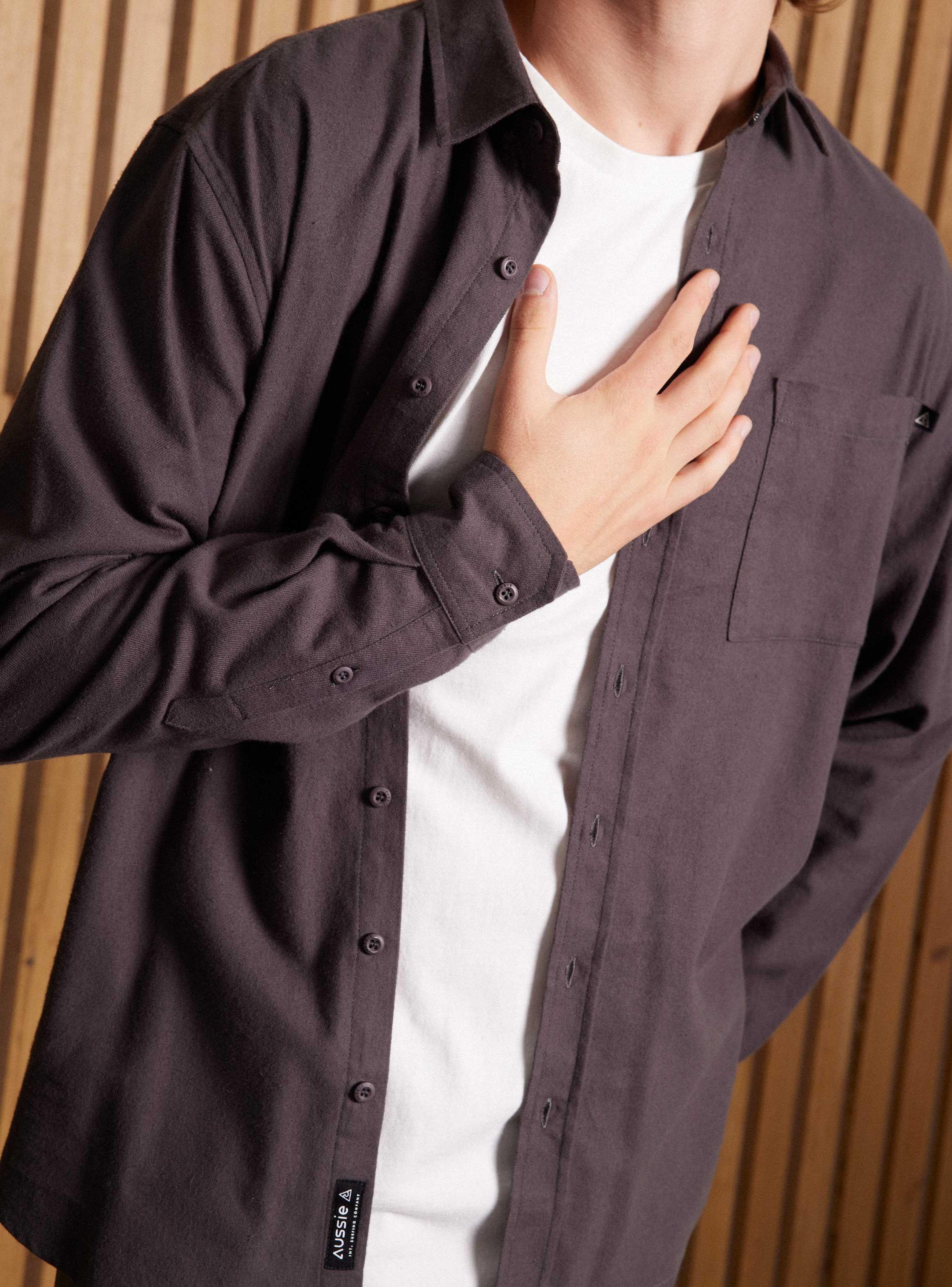 Camisa Vestir Franela Lavado-3