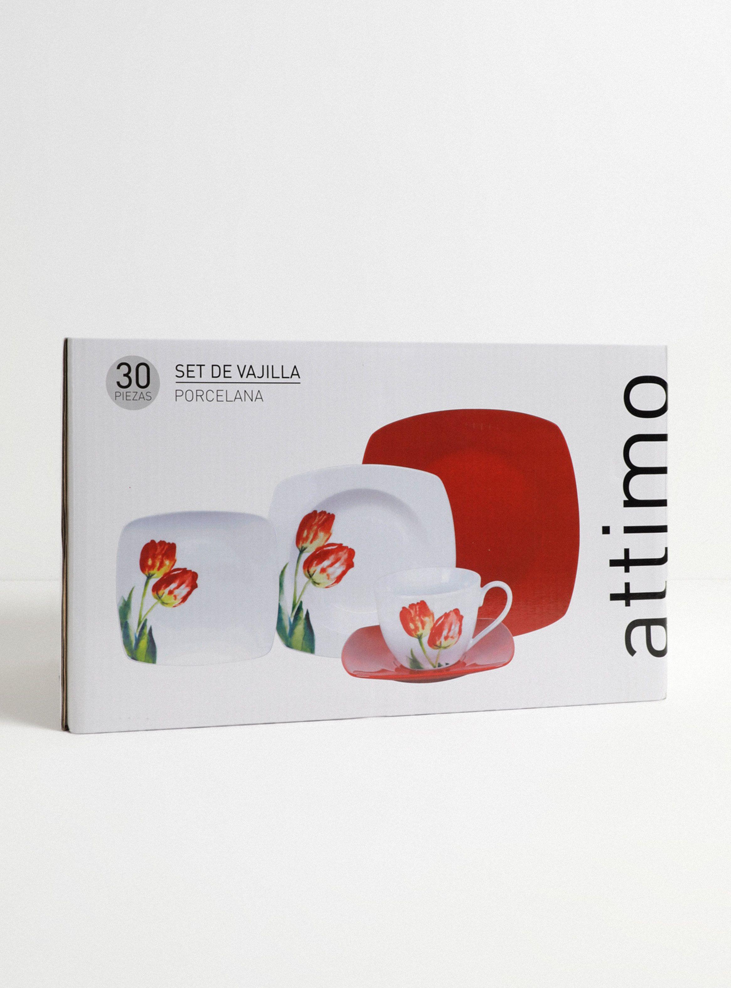 Set Vajilla 30 Piezas Tulipán Porcelana-3