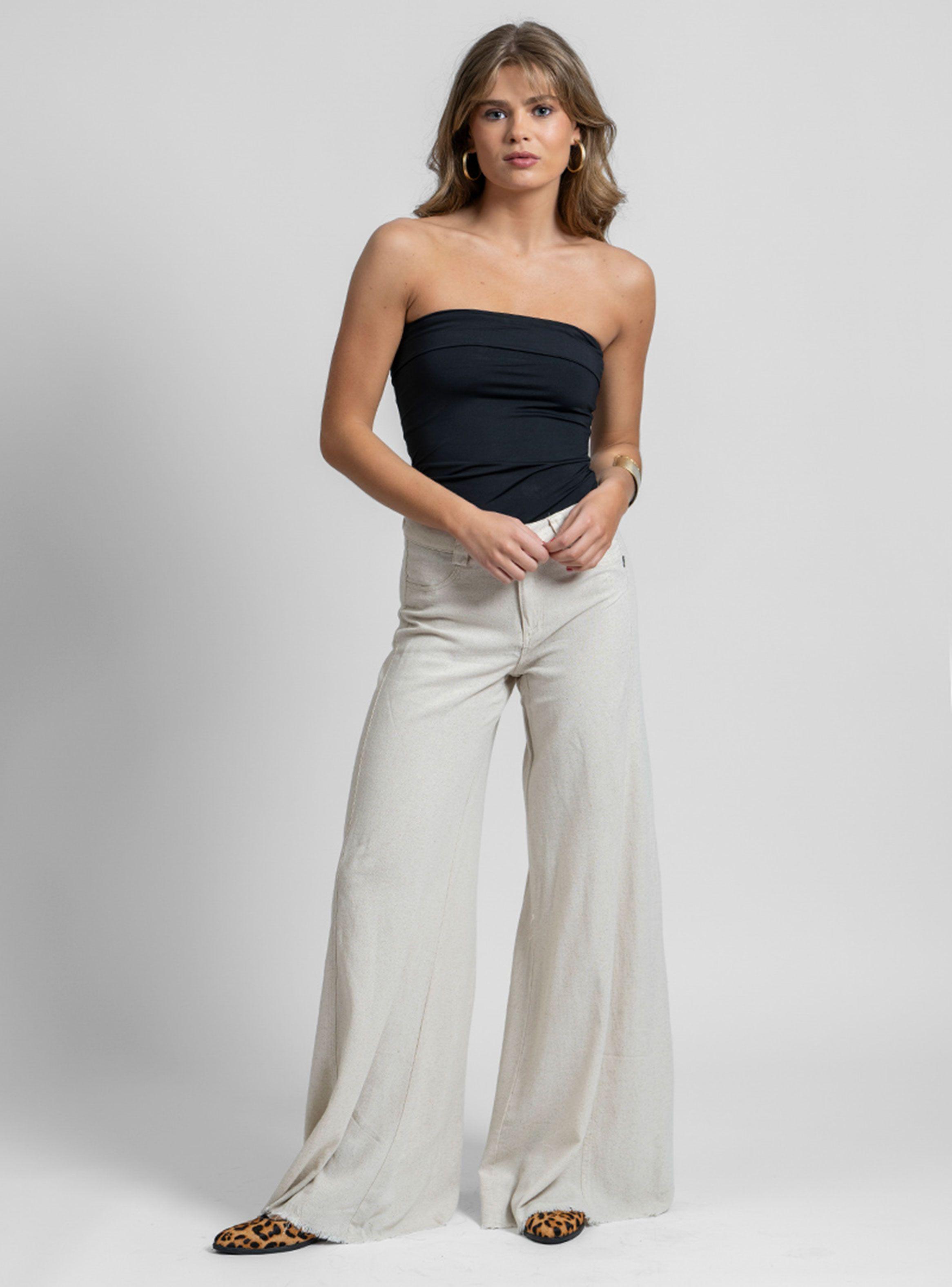 Pantalón Anna Ta Lino Tiro Alto-3