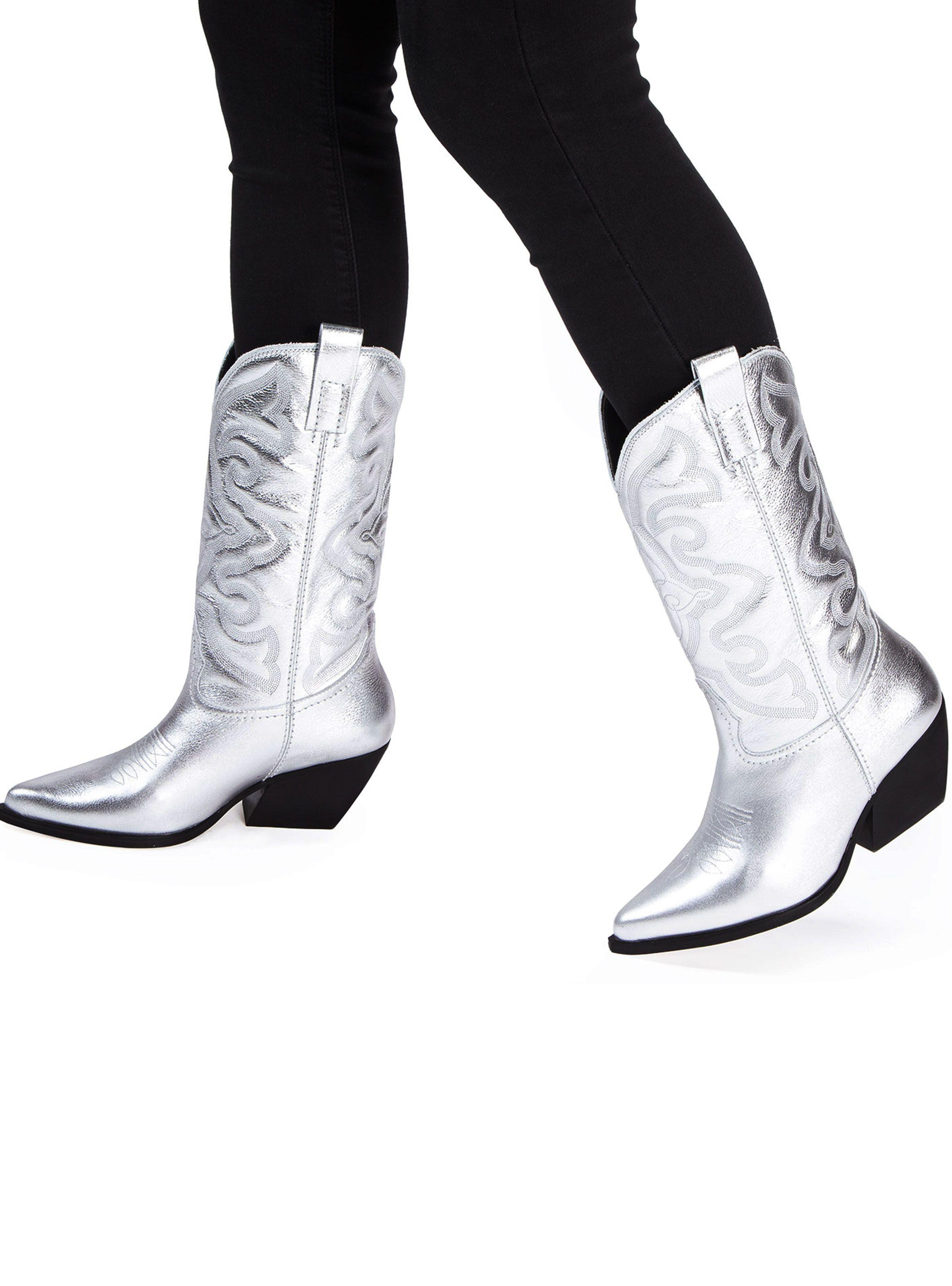 Bota Vaquera Faith 659213 Cuero Metalizada Mujer-0