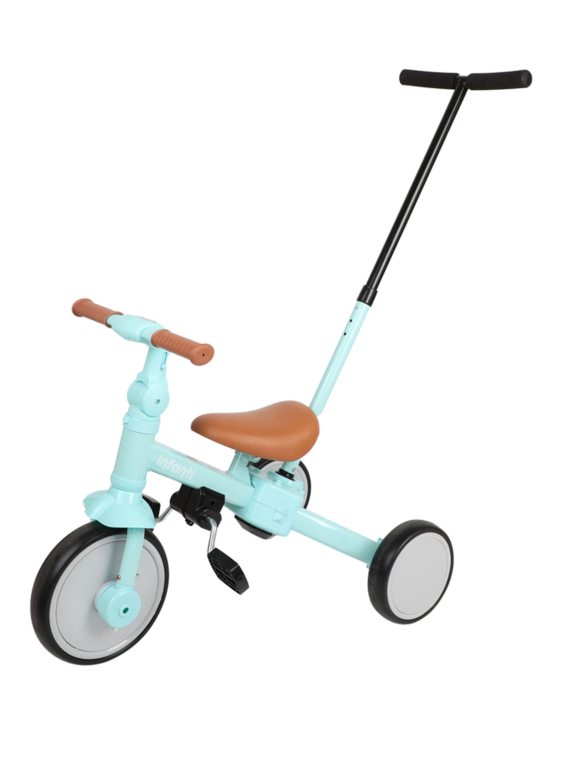 Triciclo 4 en 1 Celeste-4