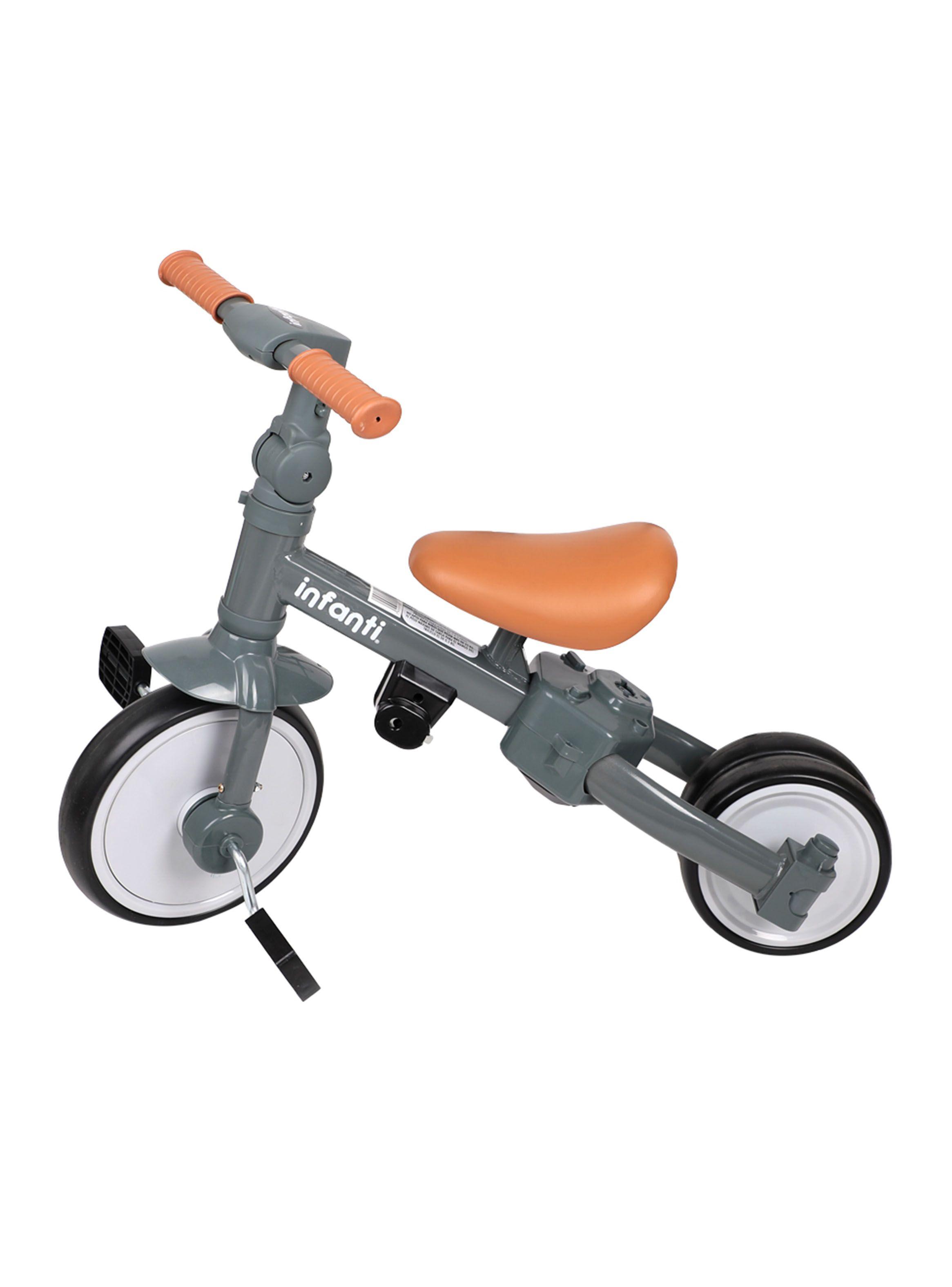 Triciclo 4 en 1 Gris-0