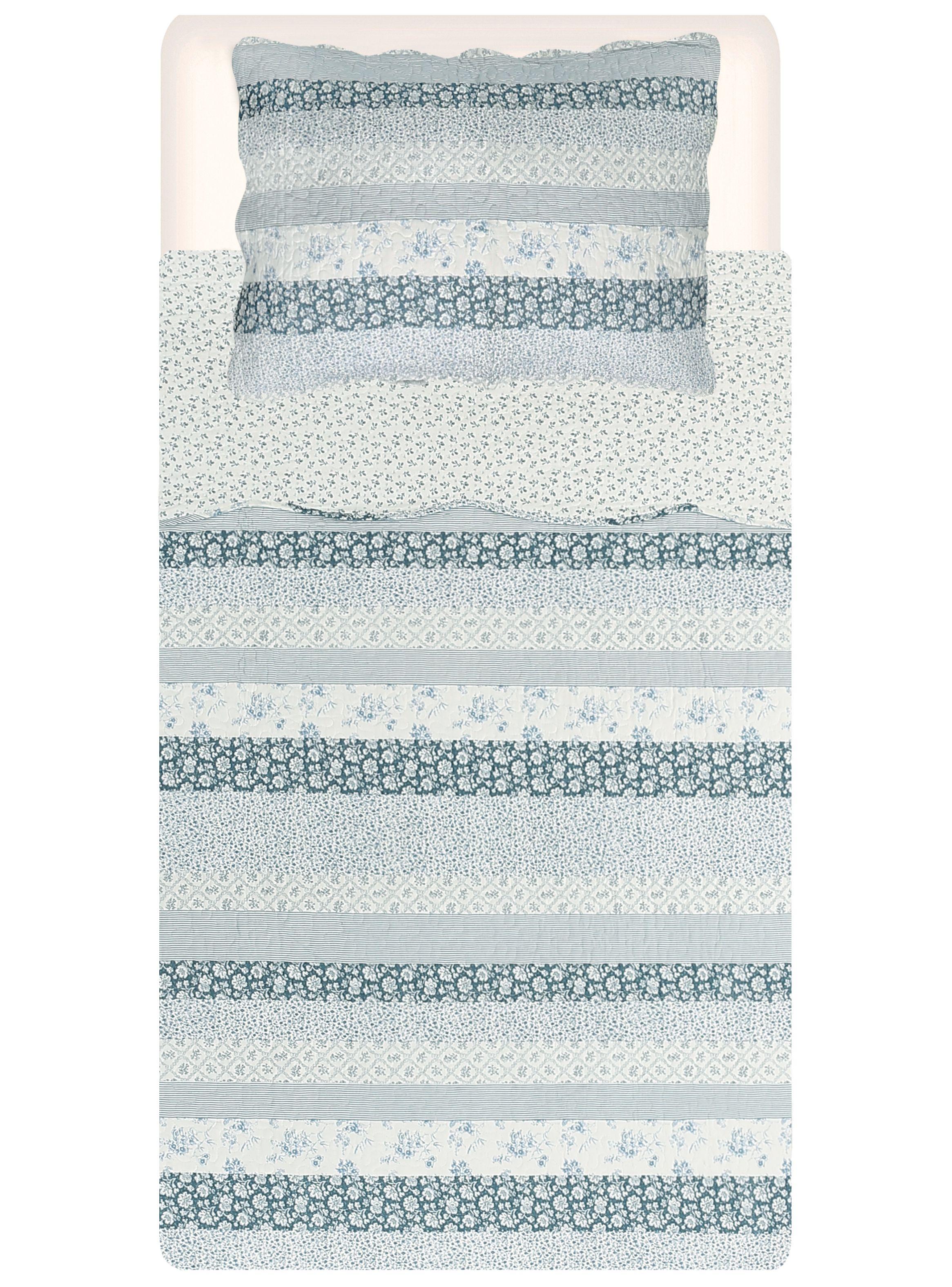 Quilt 1.5 Plazas Ruffles Flor-3