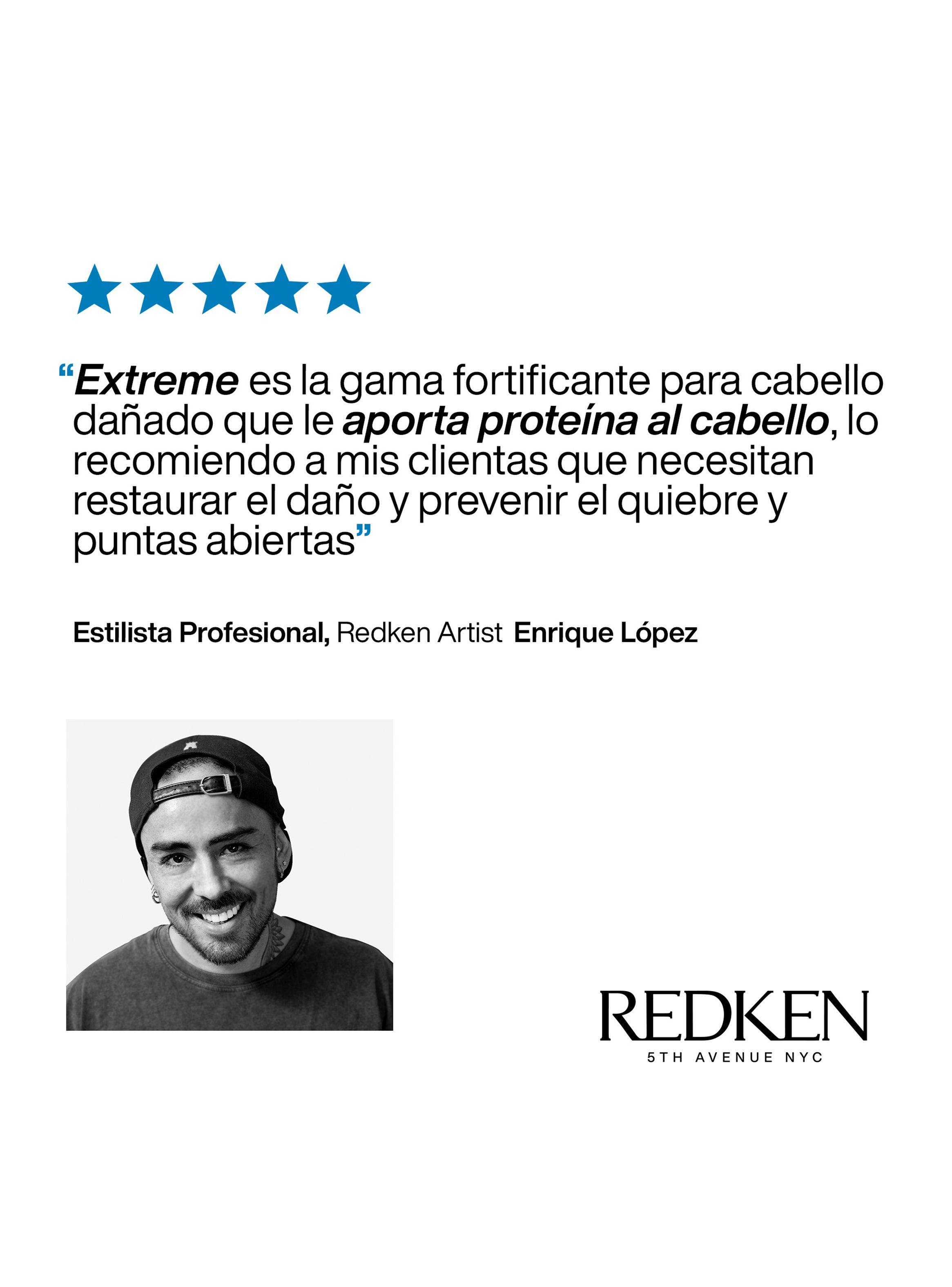 Set Reparacion Cabello Dañado Extreme Shampoo 300ml + Acondicionador 300ml Redken-5