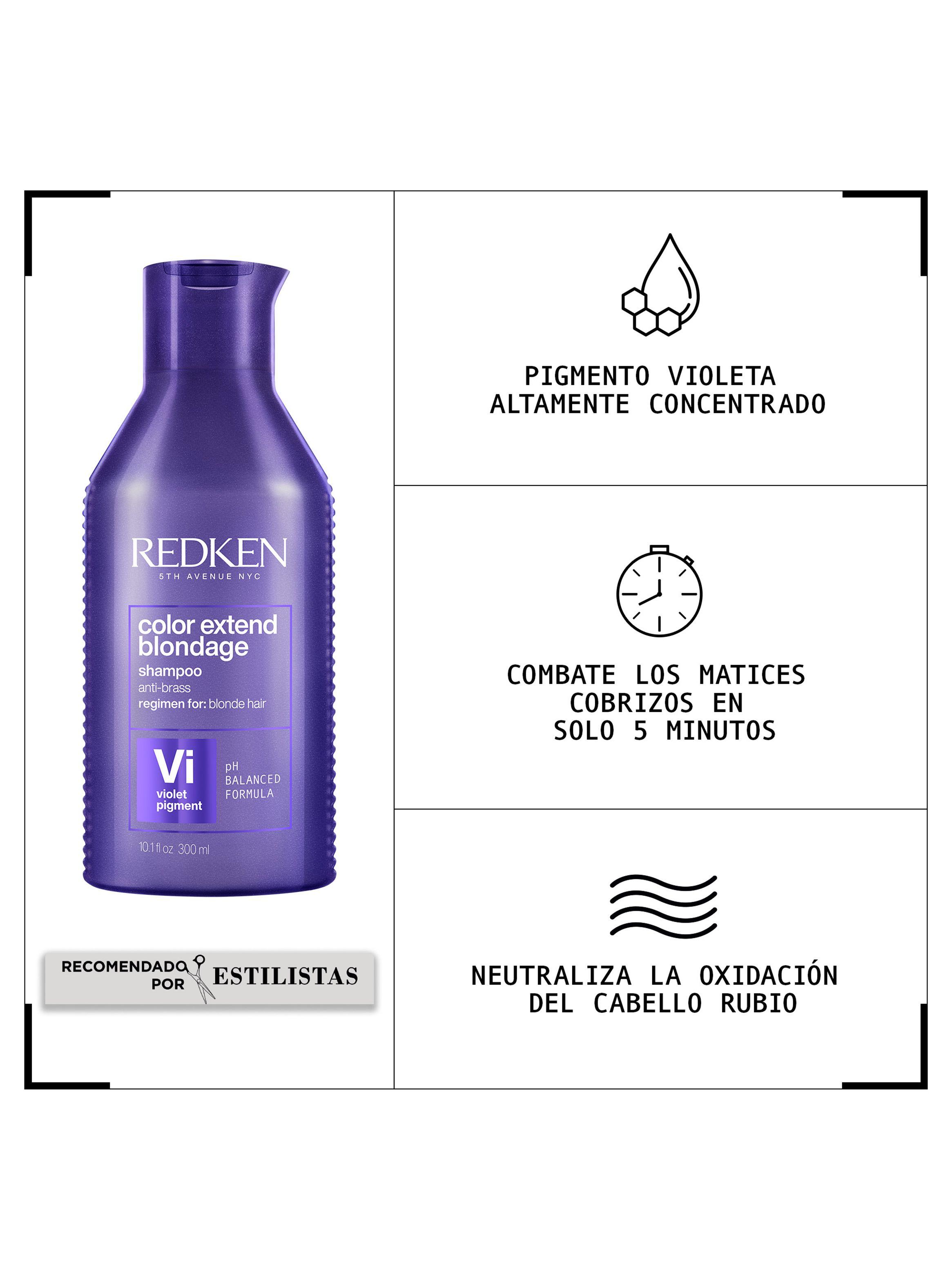 Set Matizador Cabello Rubio Color Extend Blondage Shampoo 300ml + Acondicionador 300ml Redken-2