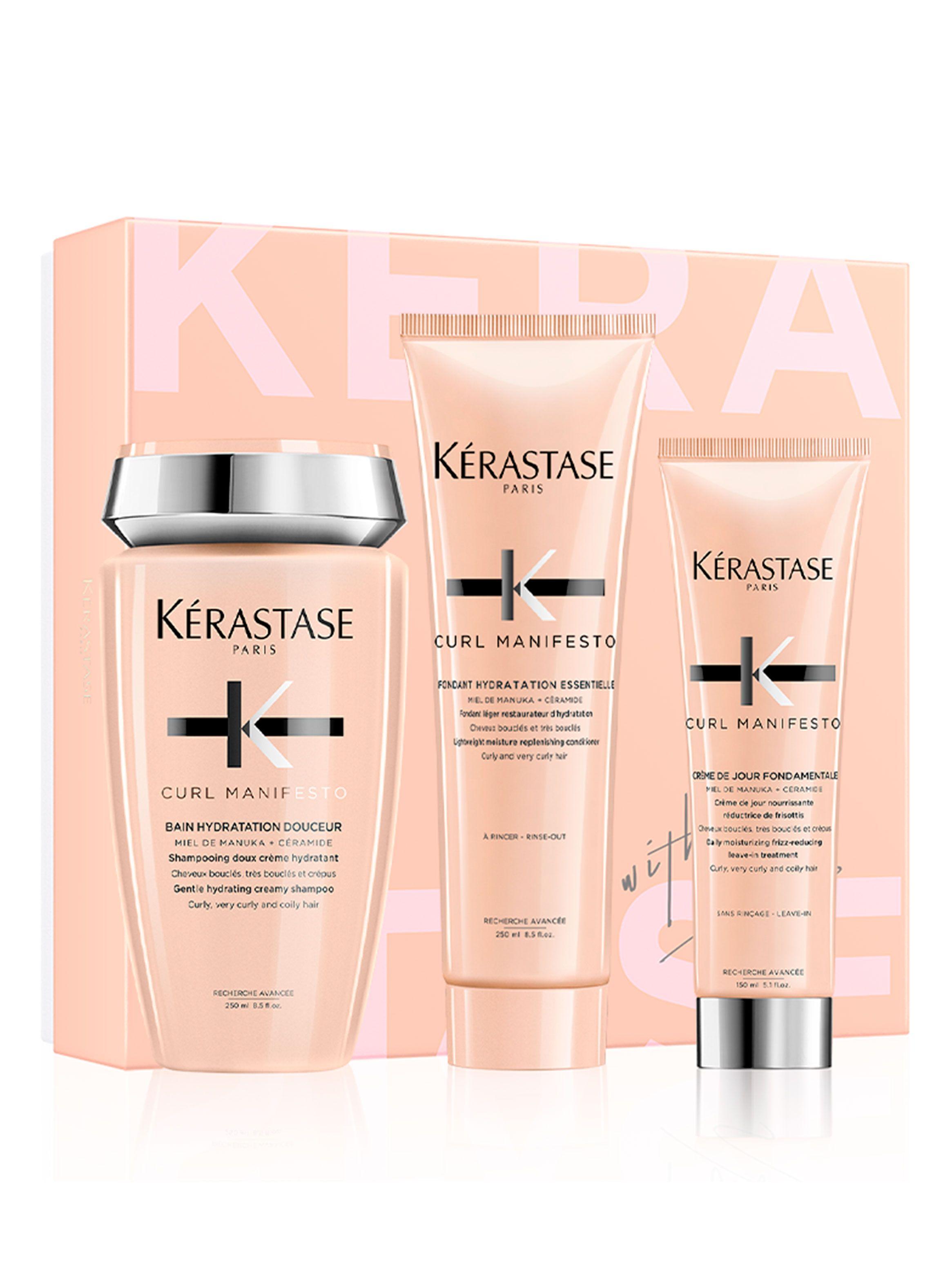 Set Hidratación Cabello Rizado Curl Manifesto Shampoo 250ml +  Acondicionador 250ml + Creme de Jour 150ml Kérastase-0