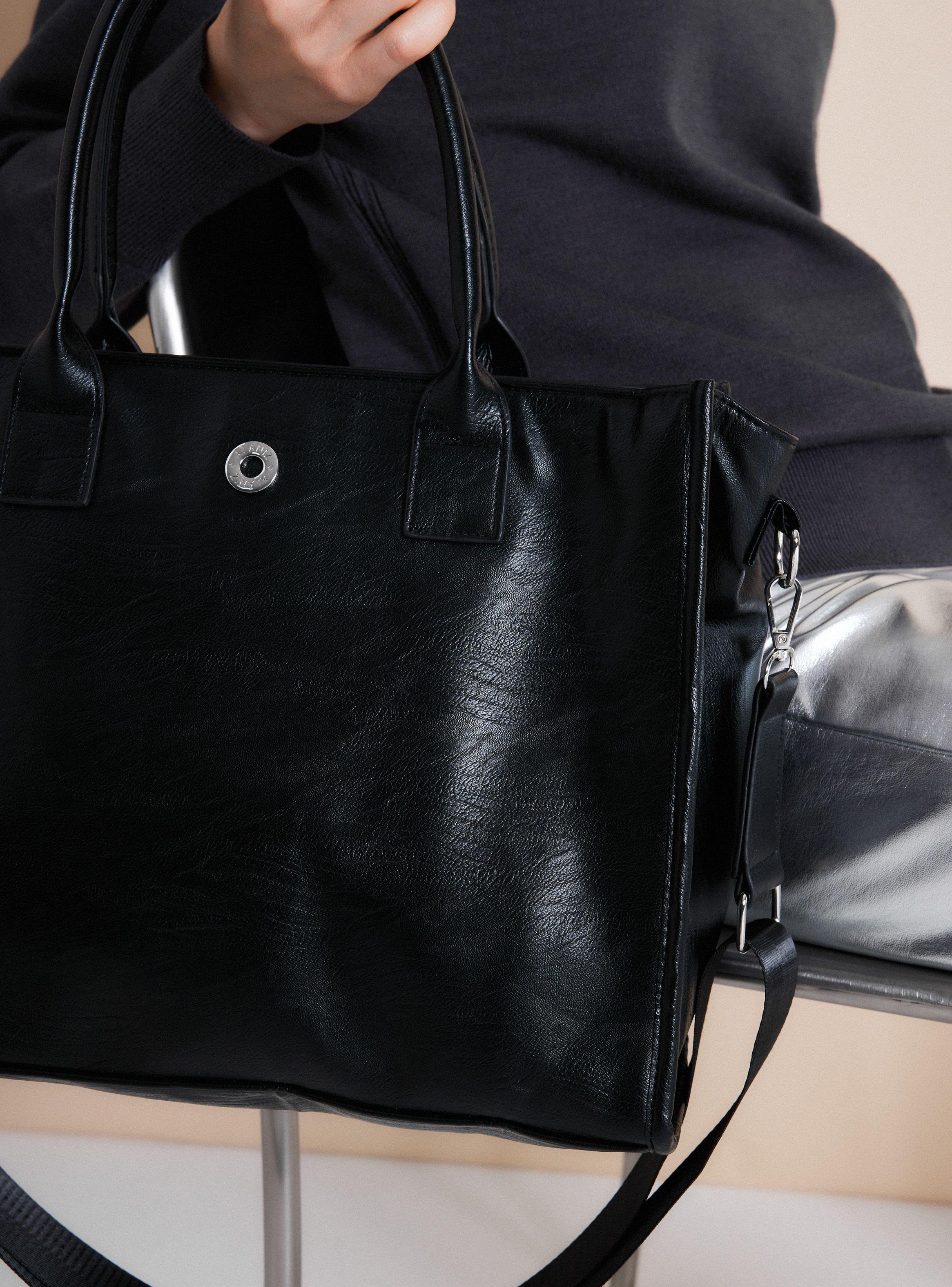 Cartera Tote Bag con Cierre Metálico-1
