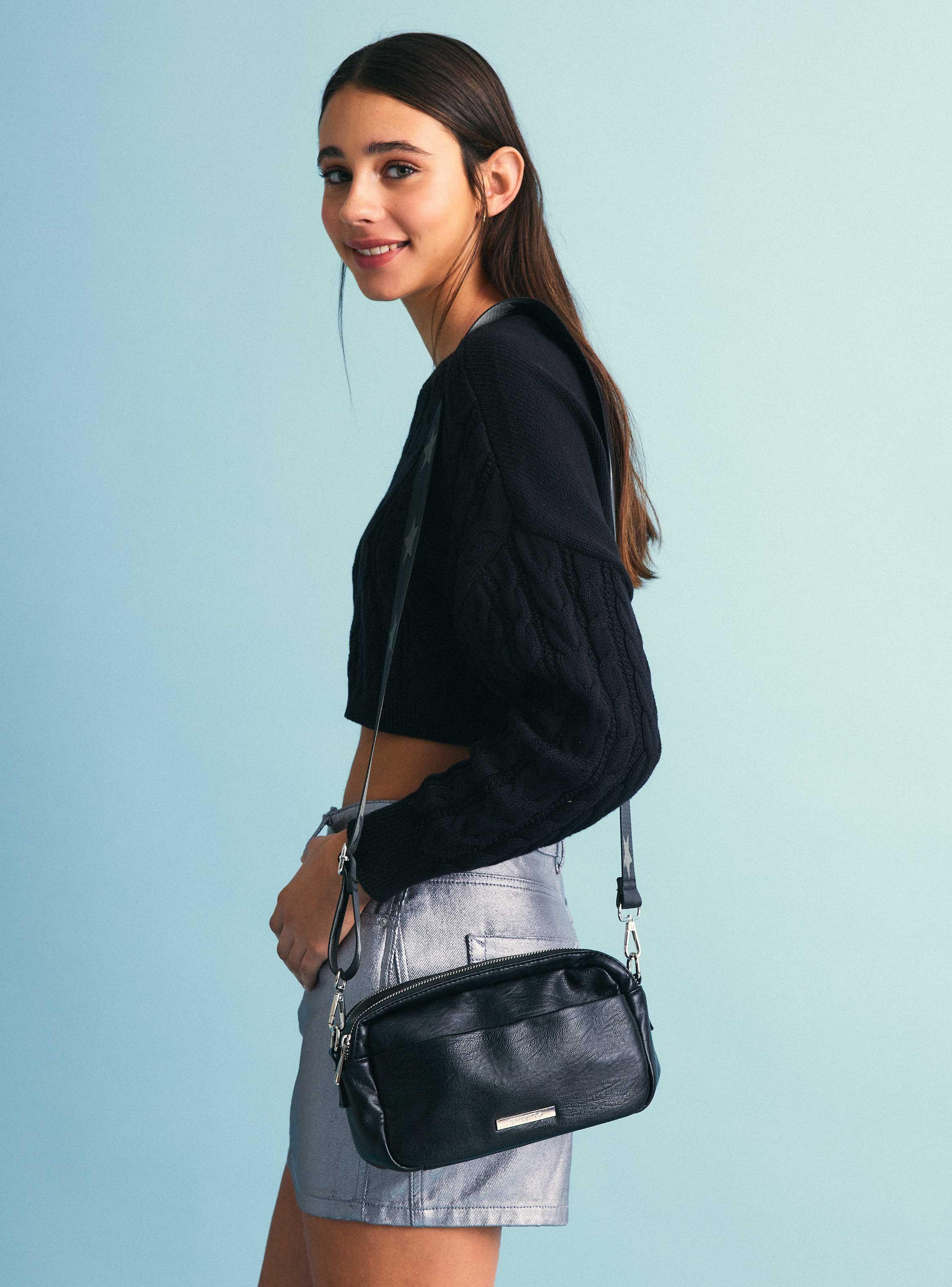 Cartera Bandolera con Bolsillo Frontal-0