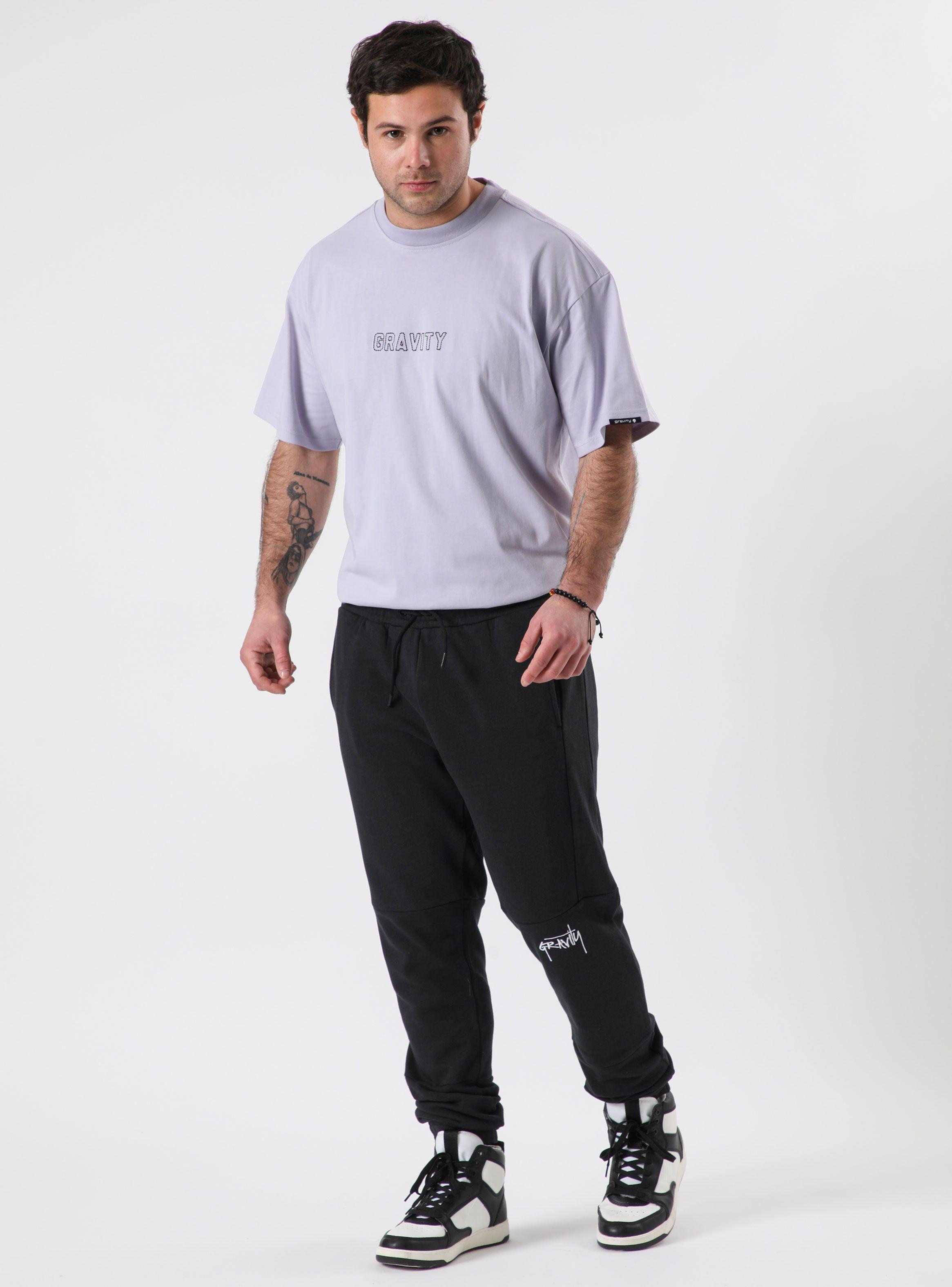 Jogger Color Block Bordado en Rodilla-3