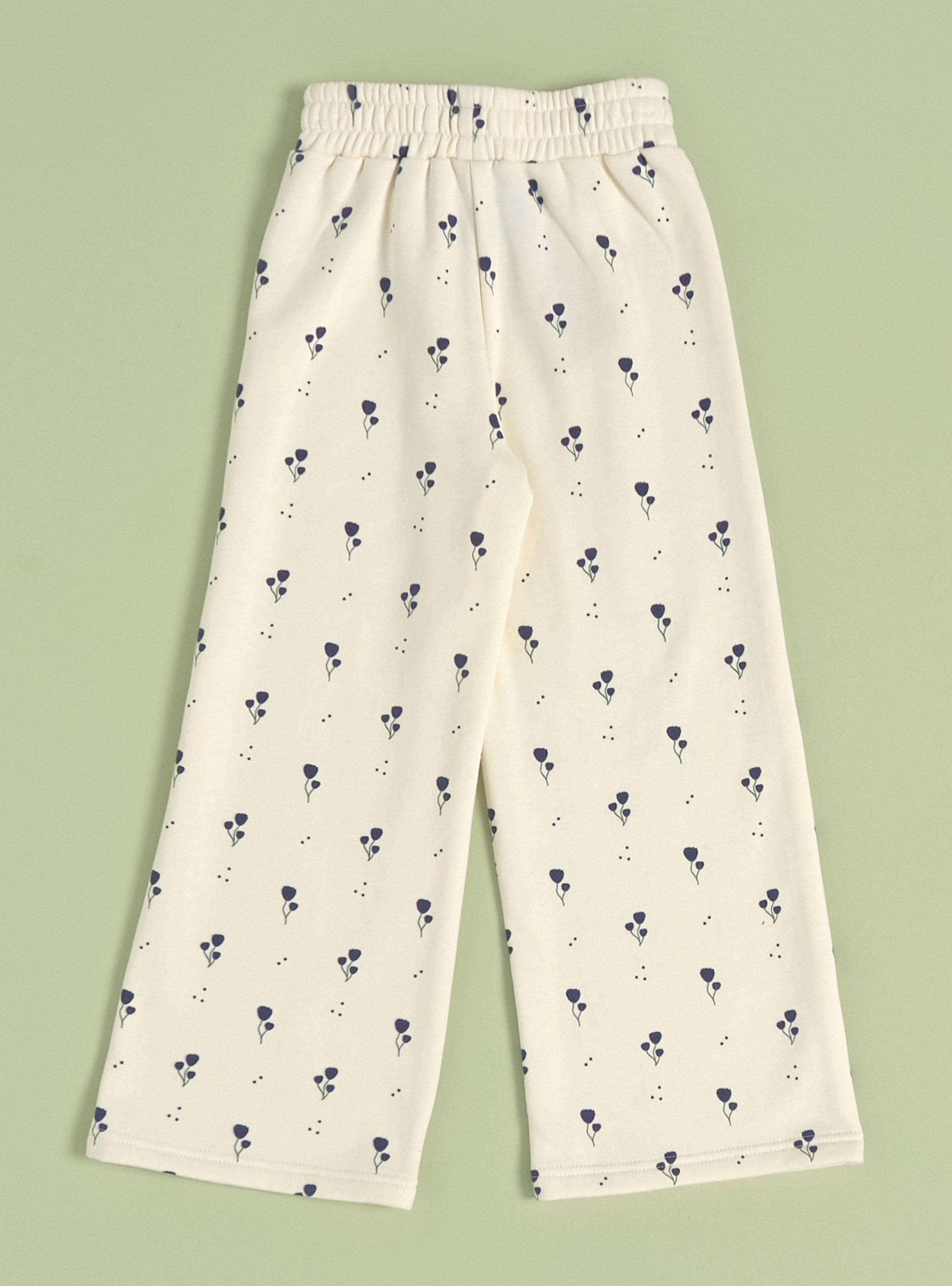Pantalón Ancho Fleece Estampado-3