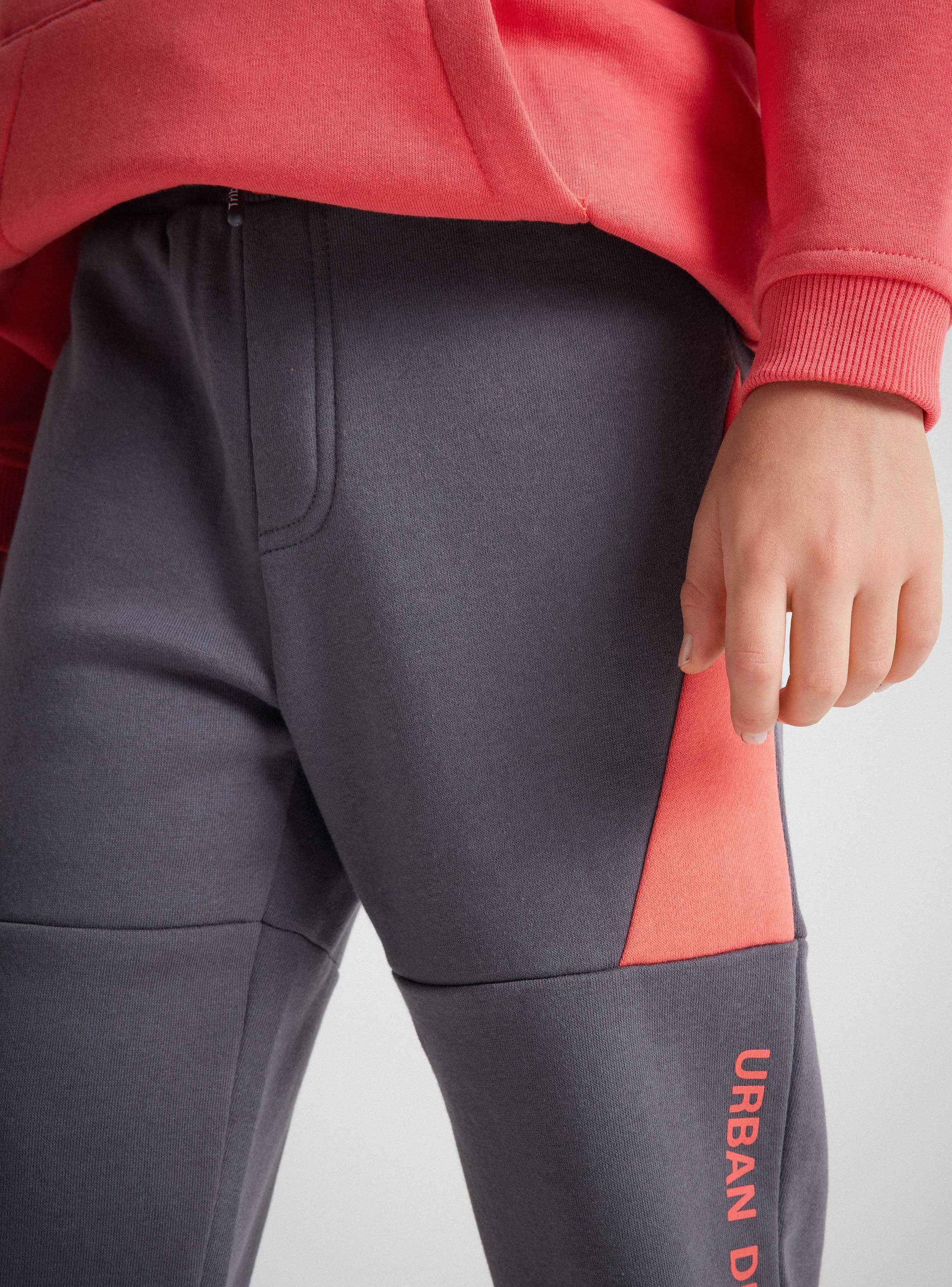 Pantalón Fleece Cortes Bicolor-1