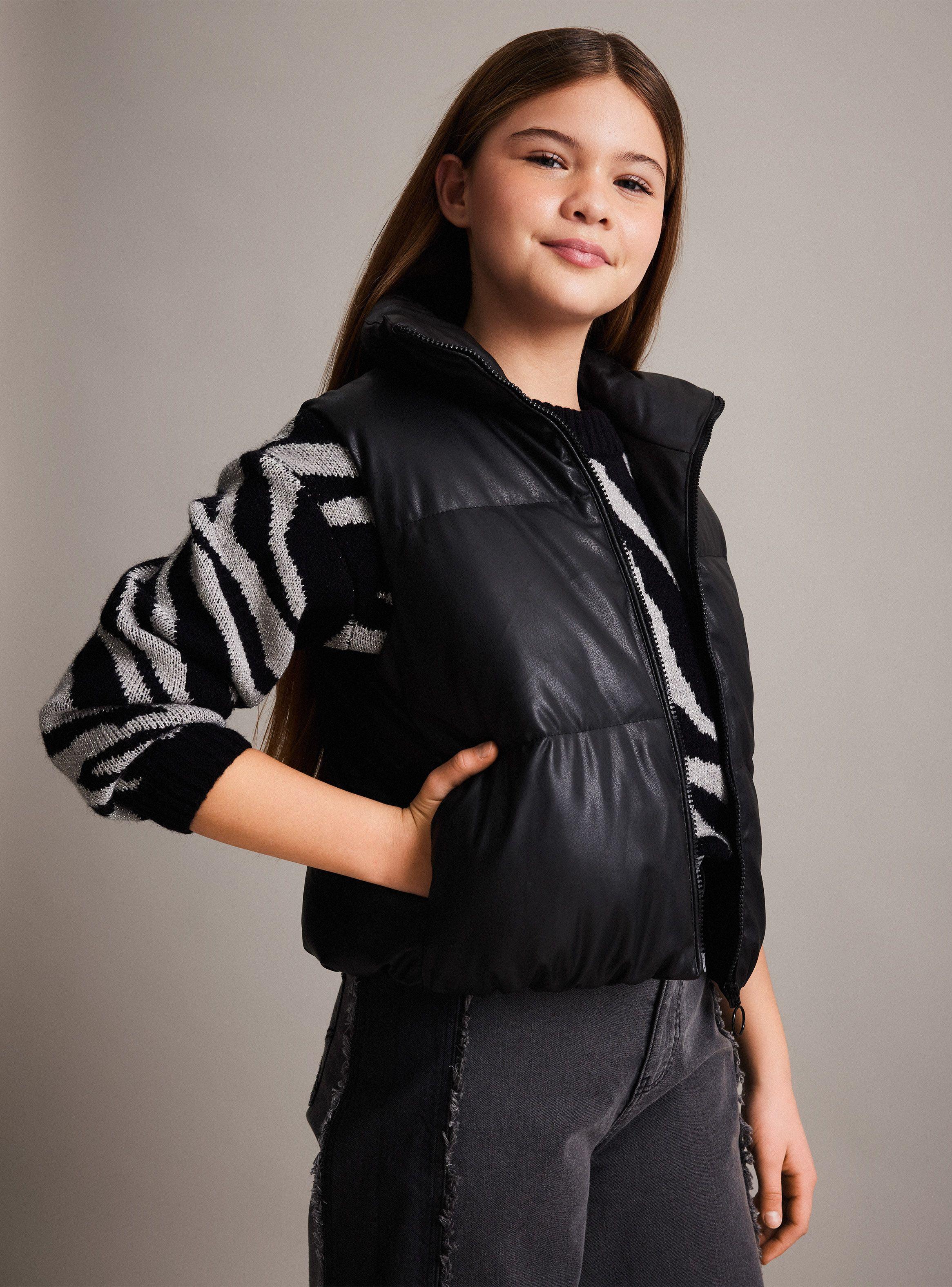 Chaqueta Pu Sin Mangas-0