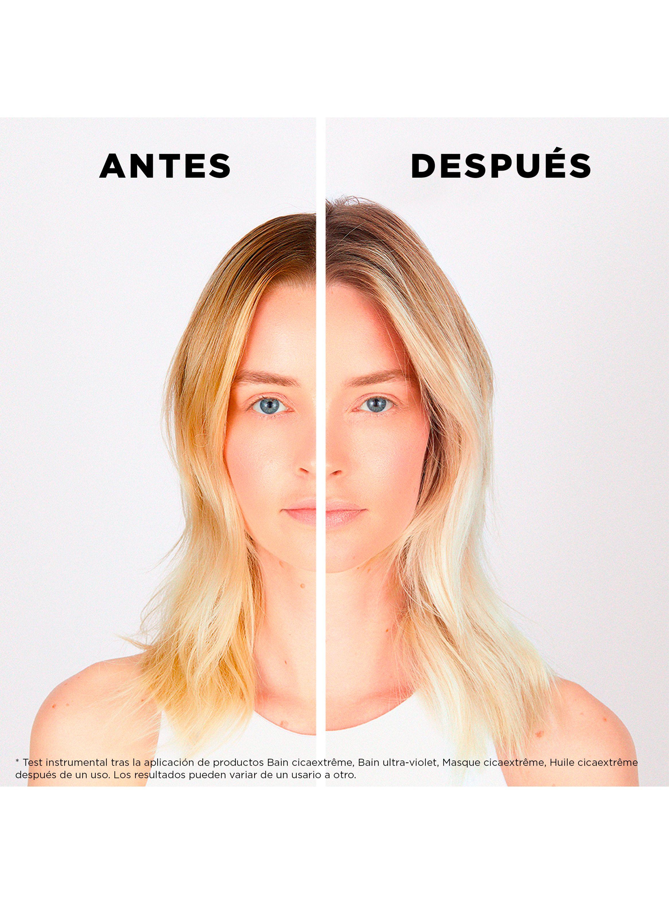 Set Reparación Cabello Rubio o Decolorado Blond Absolu Aceite Huile Cicaextreme 100ml + Shampoo 80ml + Acondicionador 75ml Kérastase-4