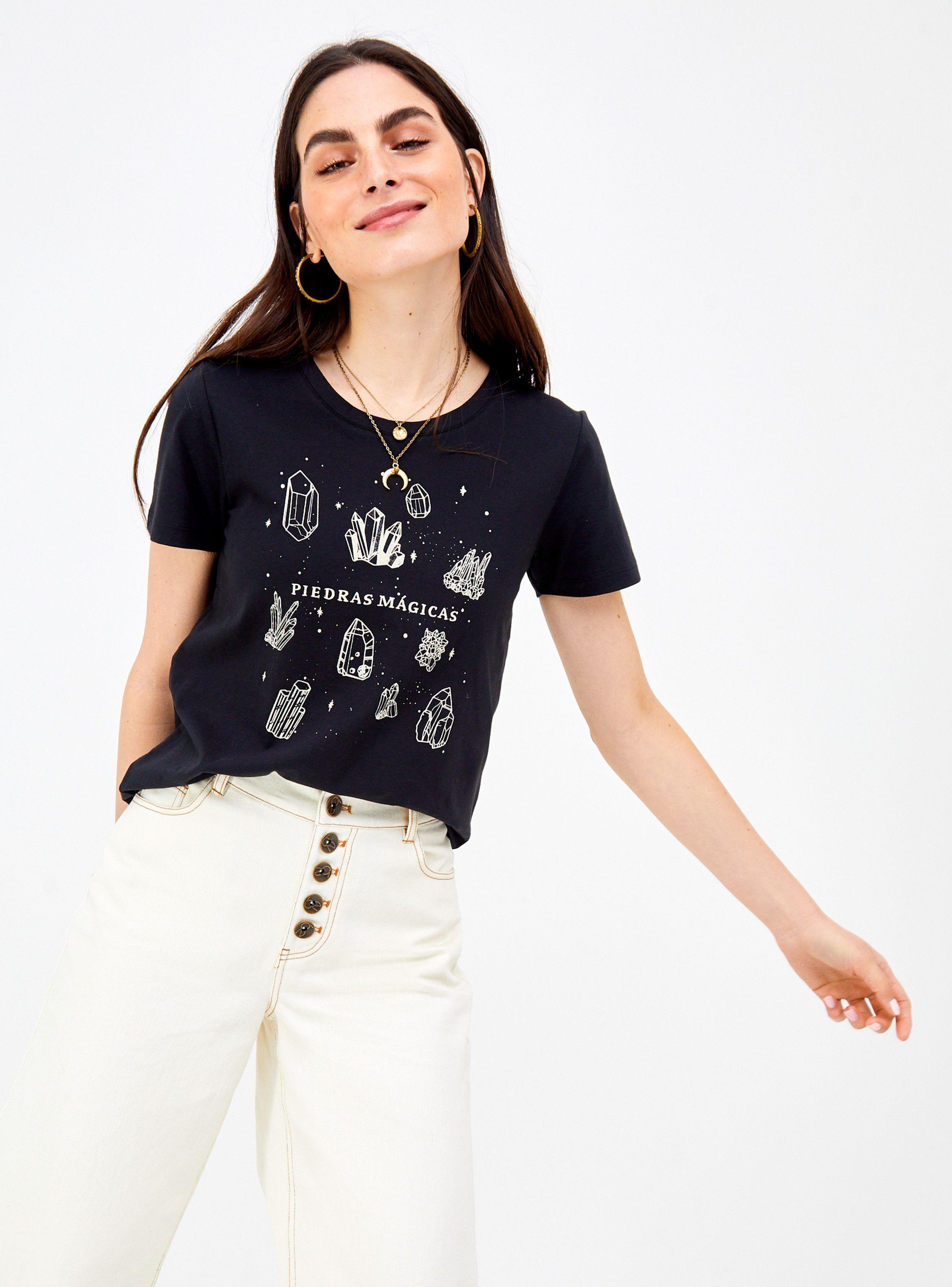 Polera Manga Cort Estampado Focal Delantero-0