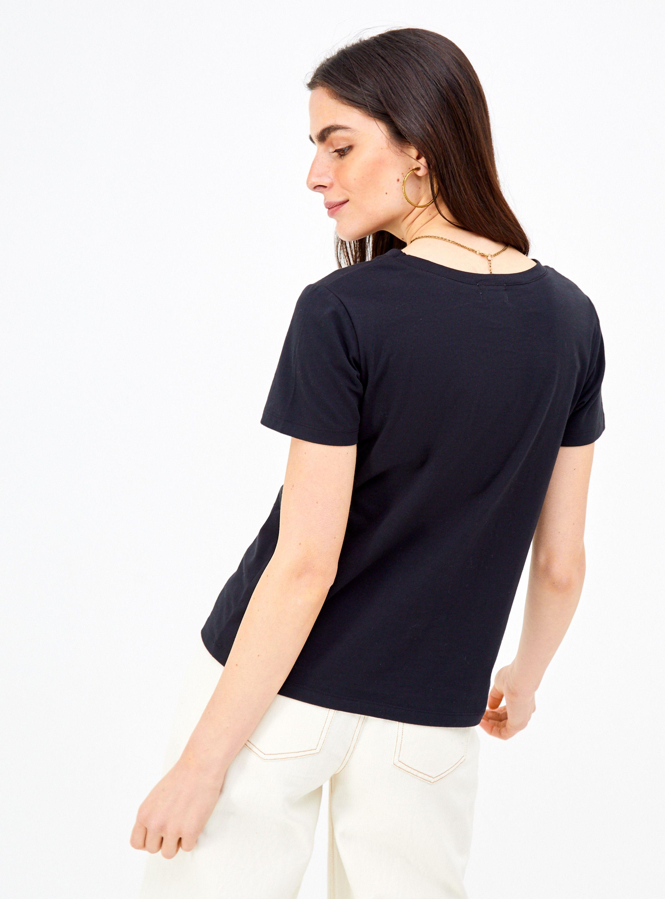 Polera Manga Cort Estampado Focal Delantero-1