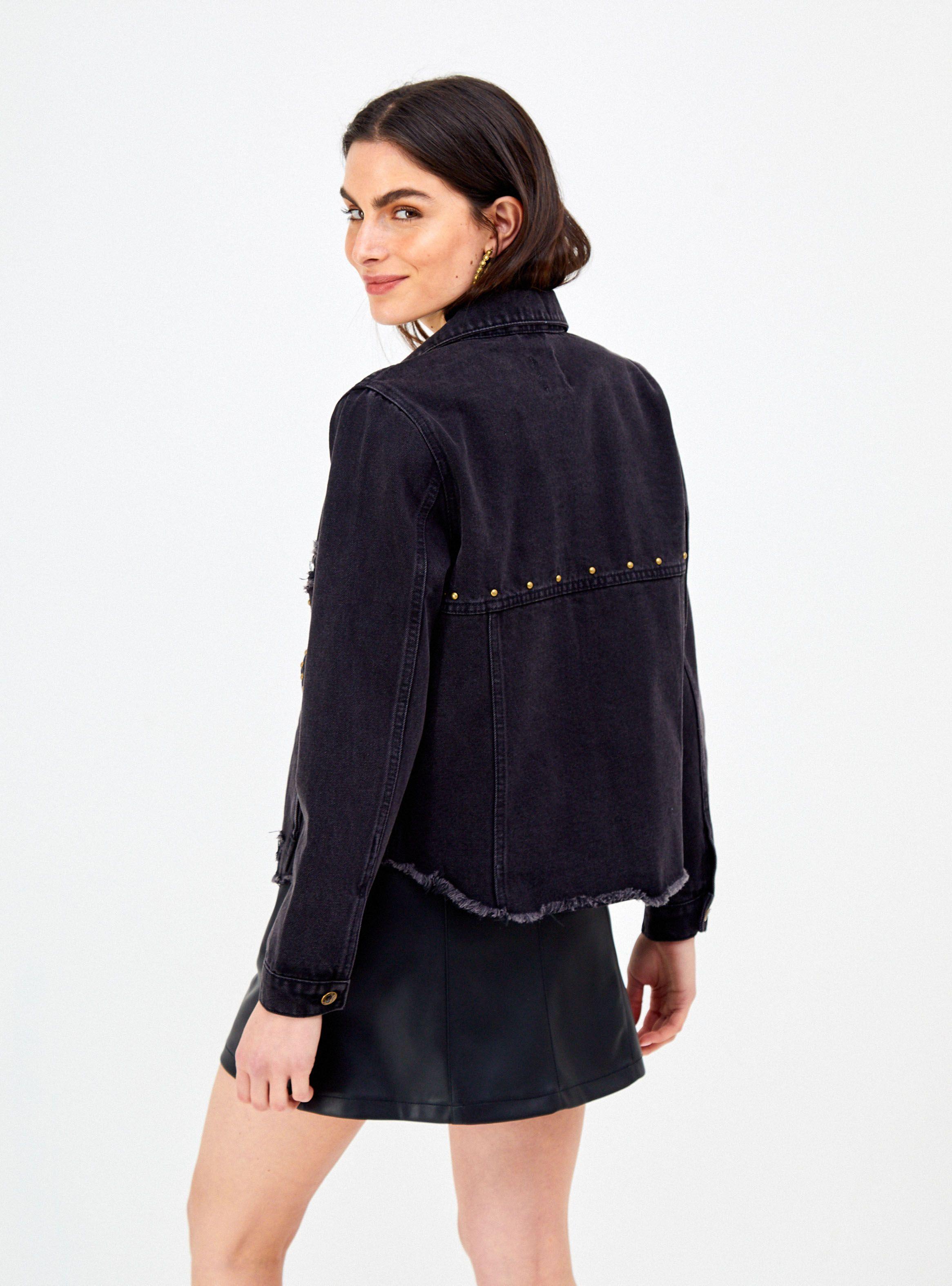 Chaqueta Denim Bolsillos Tapetas-1