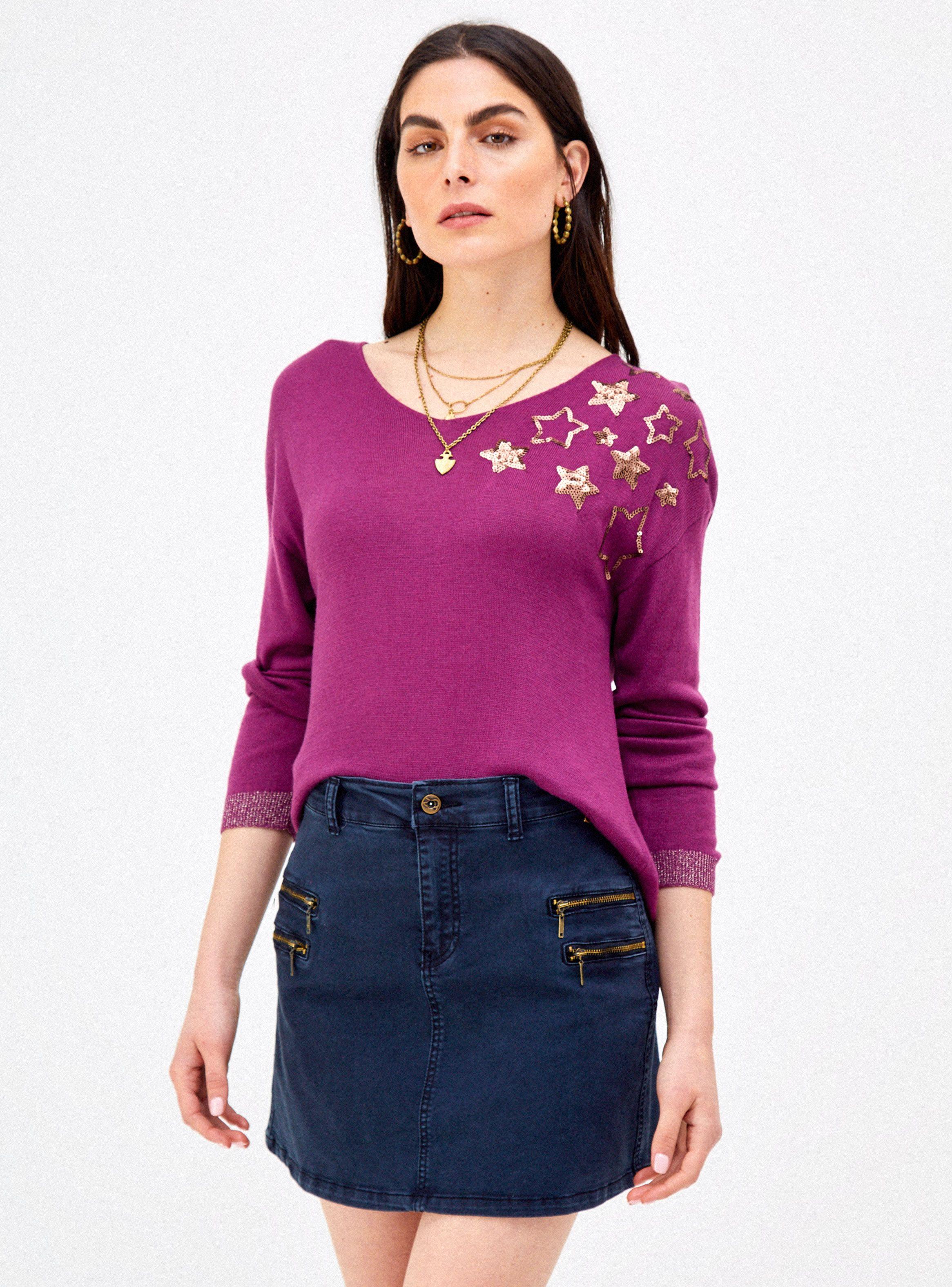 Falda Mini con Cierres en Bolsillos Frontales-0