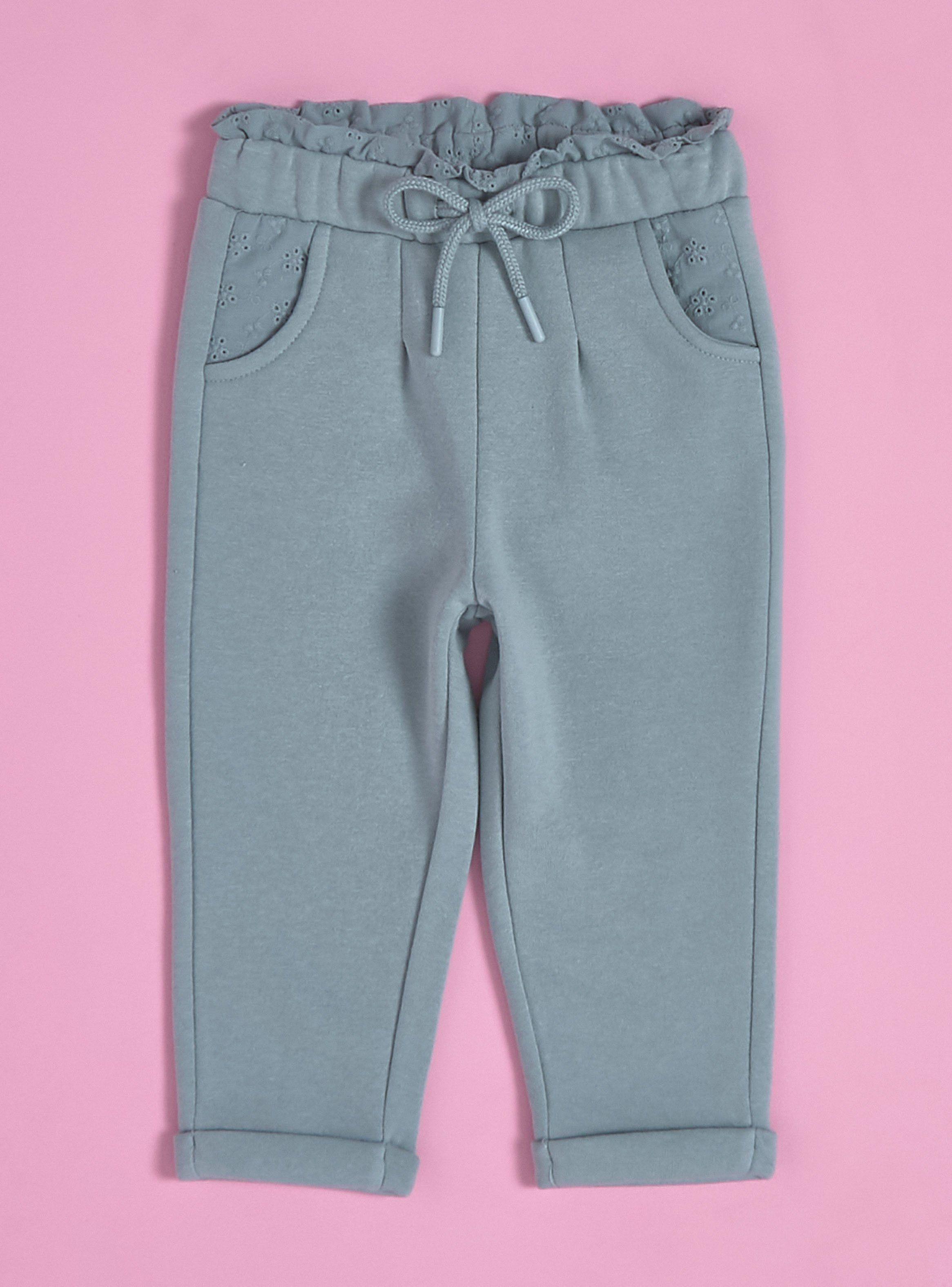 Pantalón con Detalles de Broderie a Tono-0