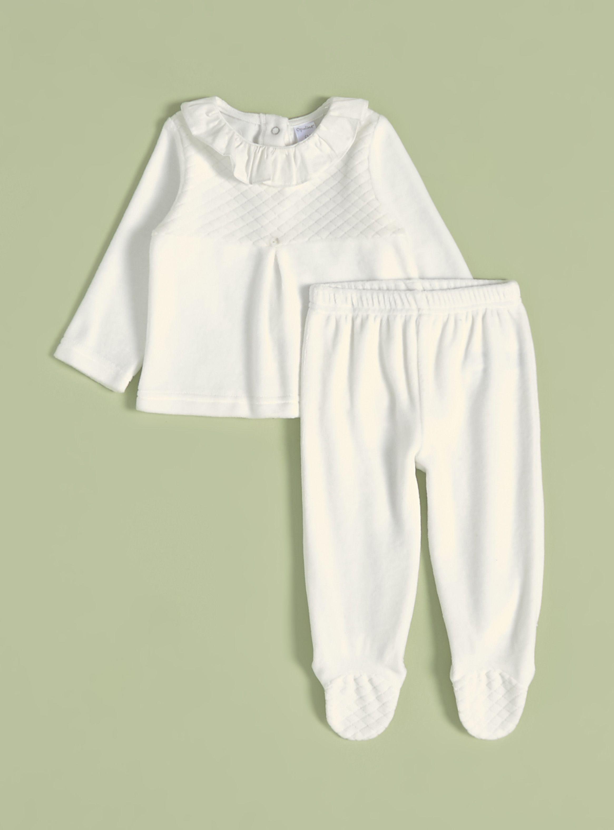 Conjunto con Cuello Bebé y Textura a Tono-0