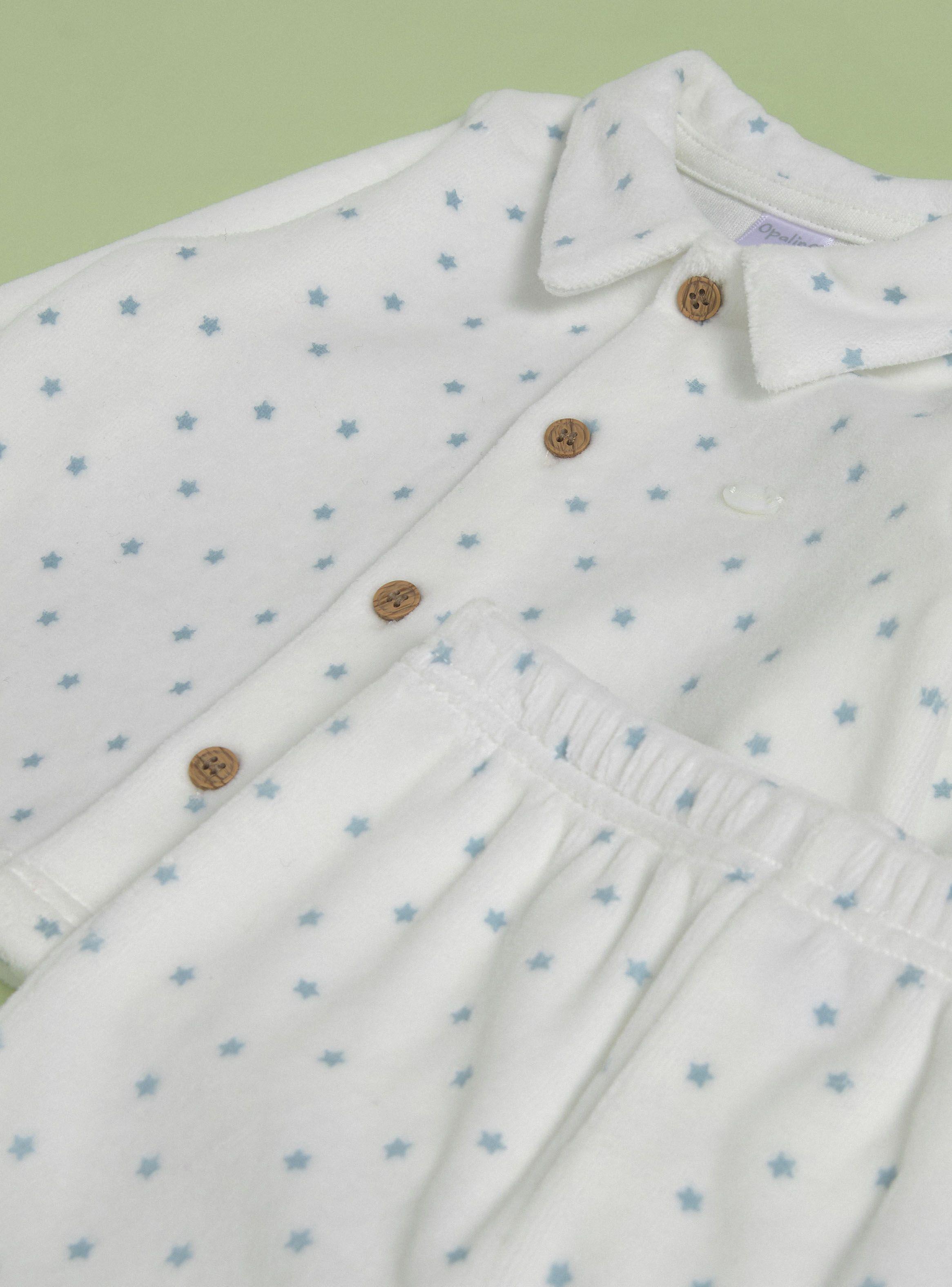 Conjunto con Cuello Bebé y Estampado de Estrellas-2